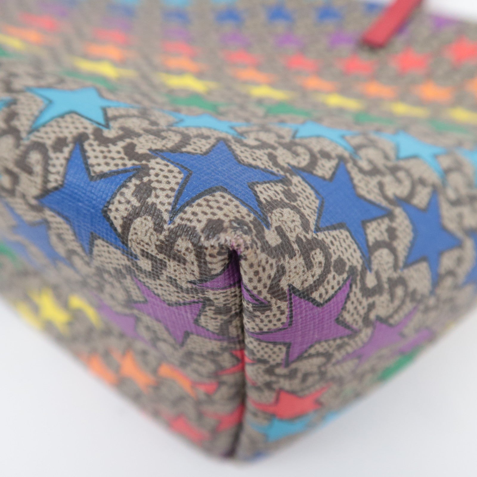 GUCCI Children's Rainbow Star Tote Bag GG Supreme 410812