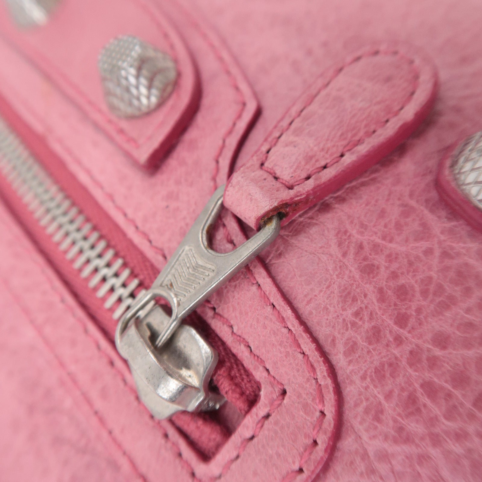 BALENCIAGA Giant Hip Leather Shoulder Bag Pink 237203