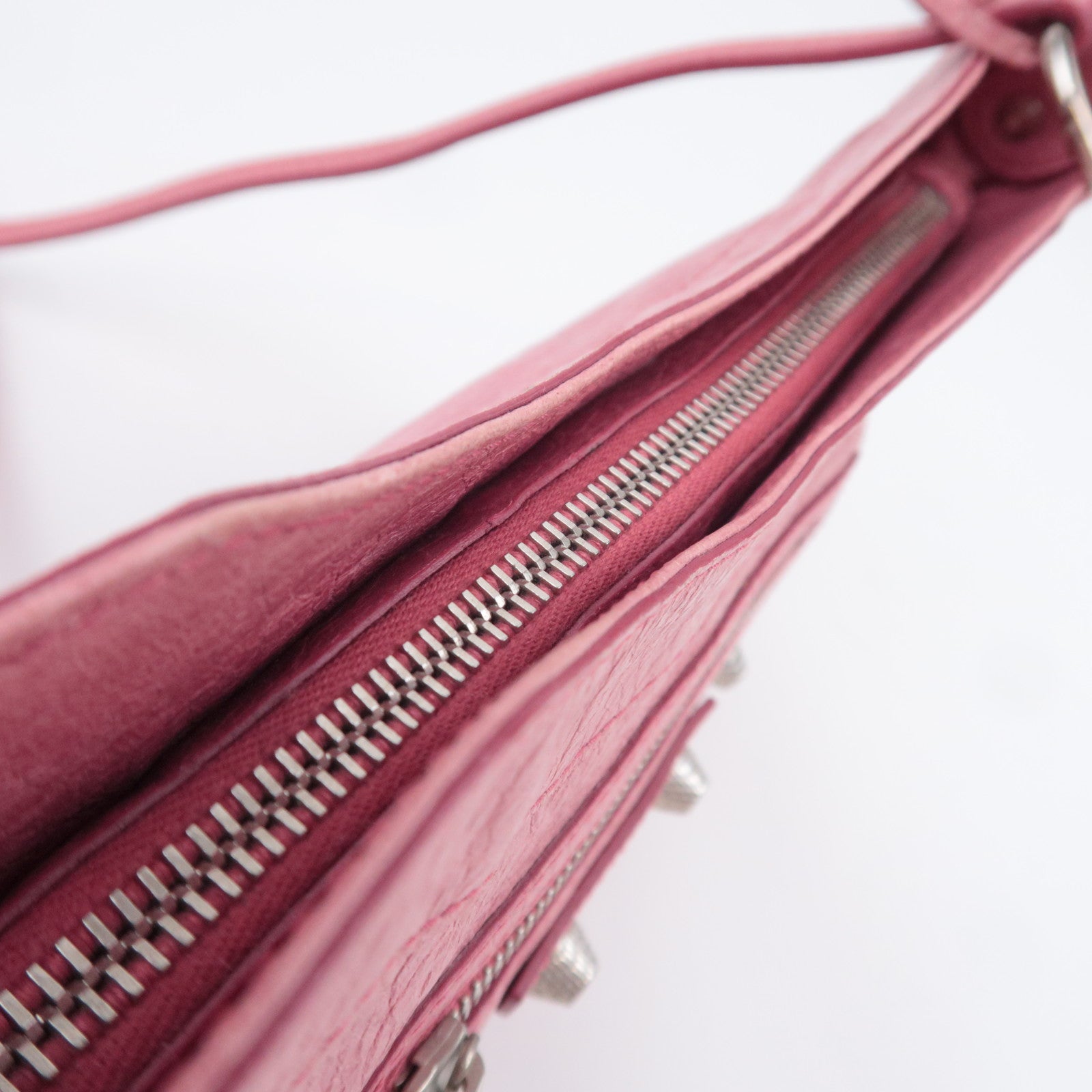 BALENCIAGA Giant Hip Leather Shoulder Bag Pink 237203