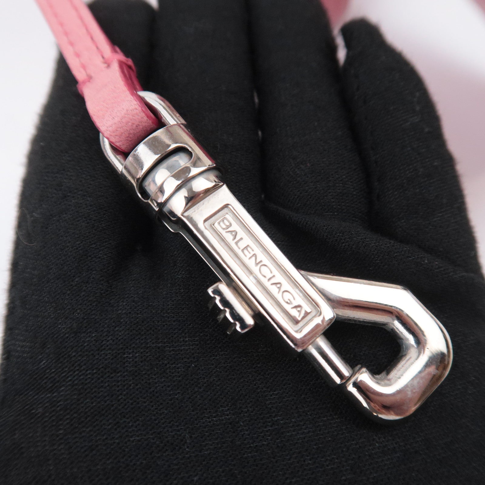 BALENCIAGA Giant Hip Leather Shoulder Bag Pink 237203