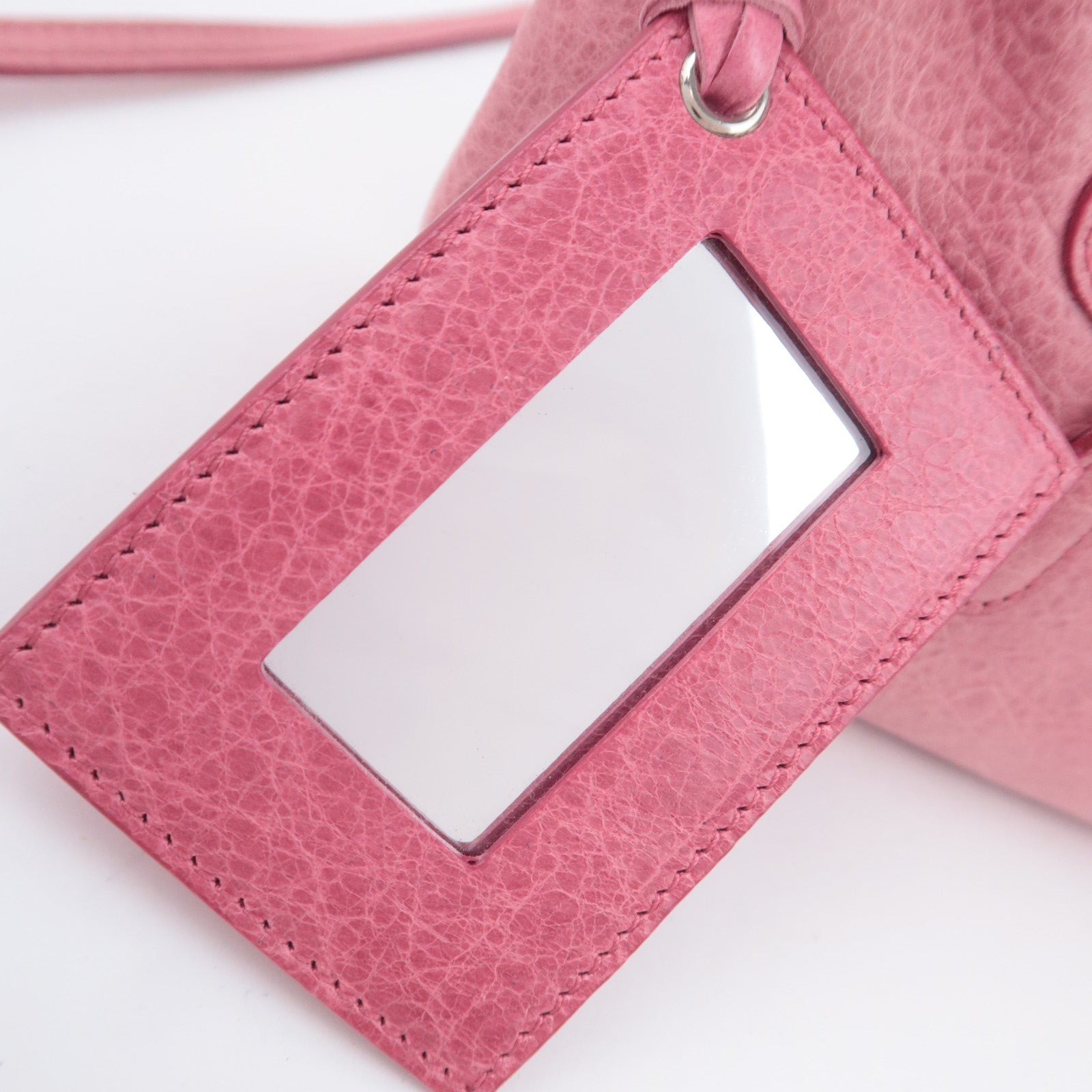 BALENCIAGA Giant Hip Leather Shoulder Bag Pink 237203