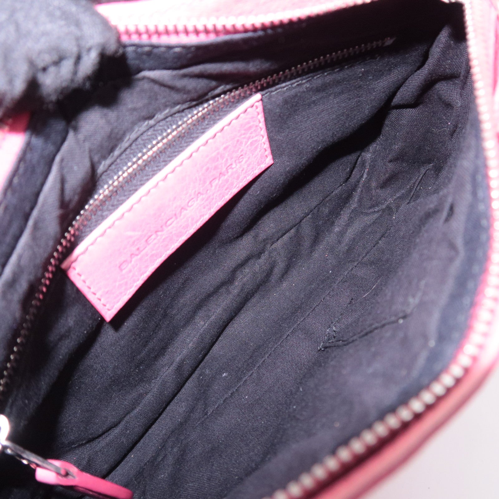 BALENCIAGA Giant Hip Leather Shoulder Bag Pink 237203