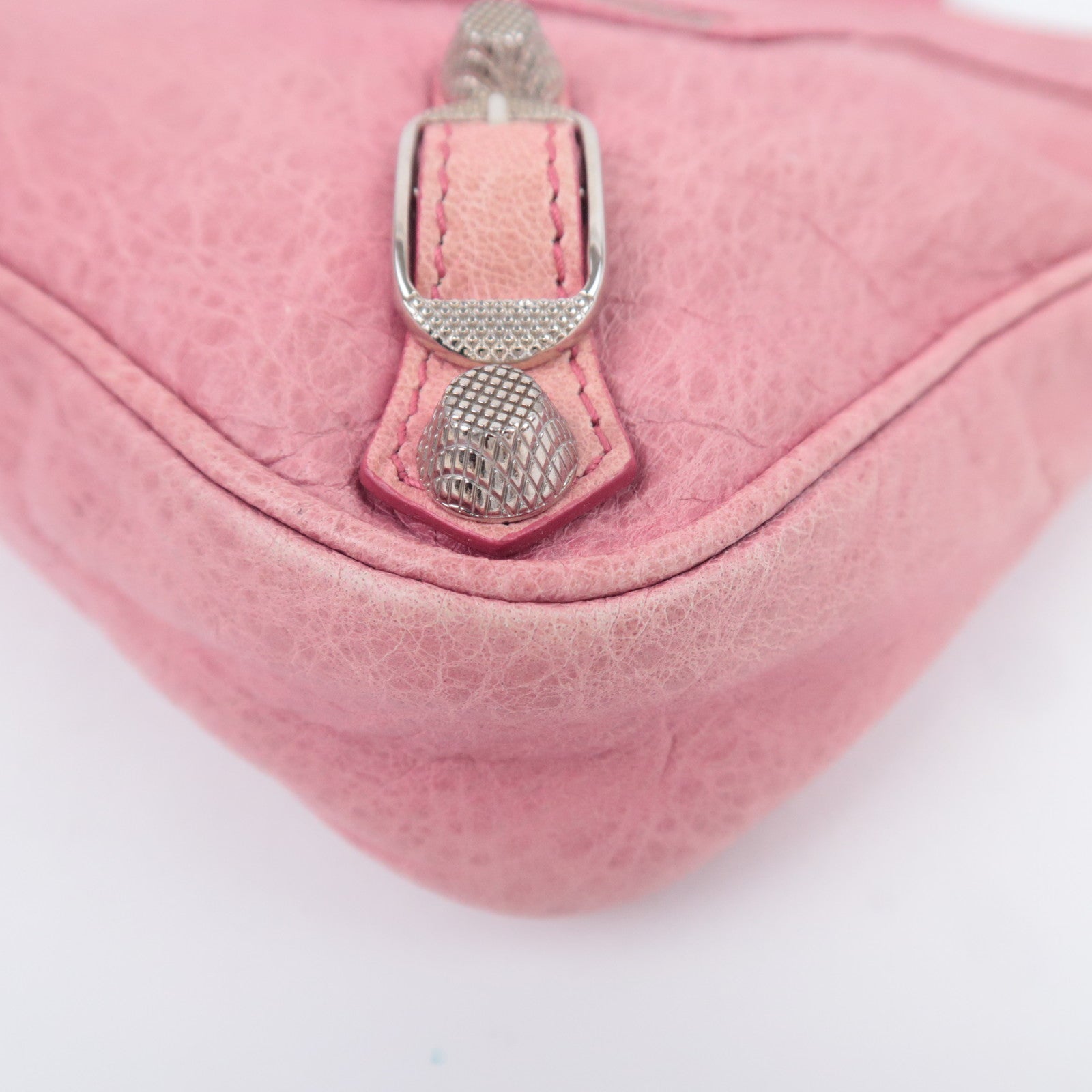 BALENCIAGA Giant Hip Leather Shoulder Bag Pink 237203