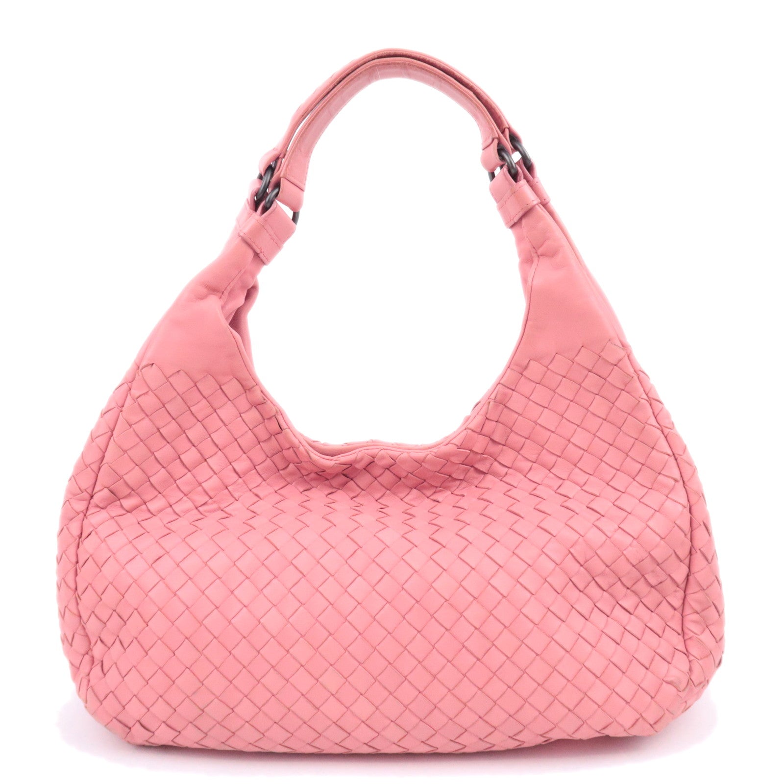 BOTTEGA VENETA Campana Medium Intrecciato Leather Shoulder Bag Pink 12578790622