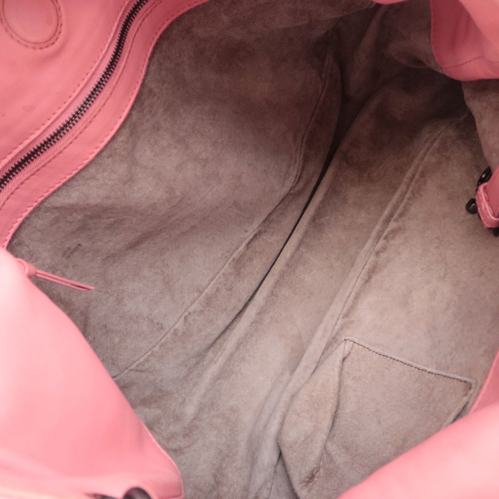 BOTTEGA VENETA Campana Medium Intrecciato Leather Shoulder Bag Pink 125787