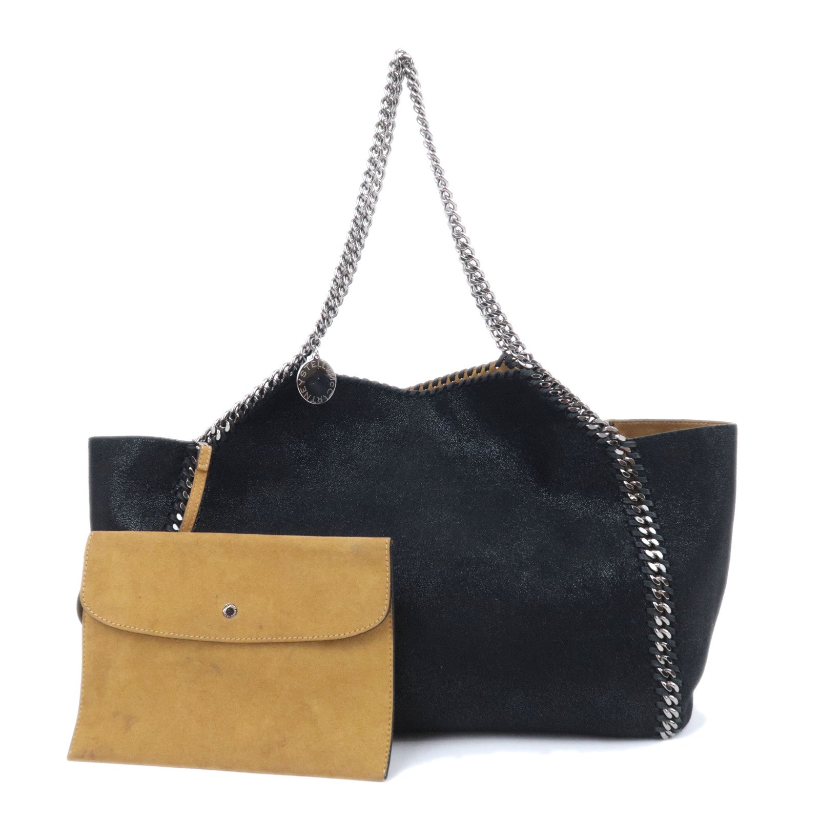 Stella McCartney Falabella Chain Tote Bag Vegan Leather Black90624