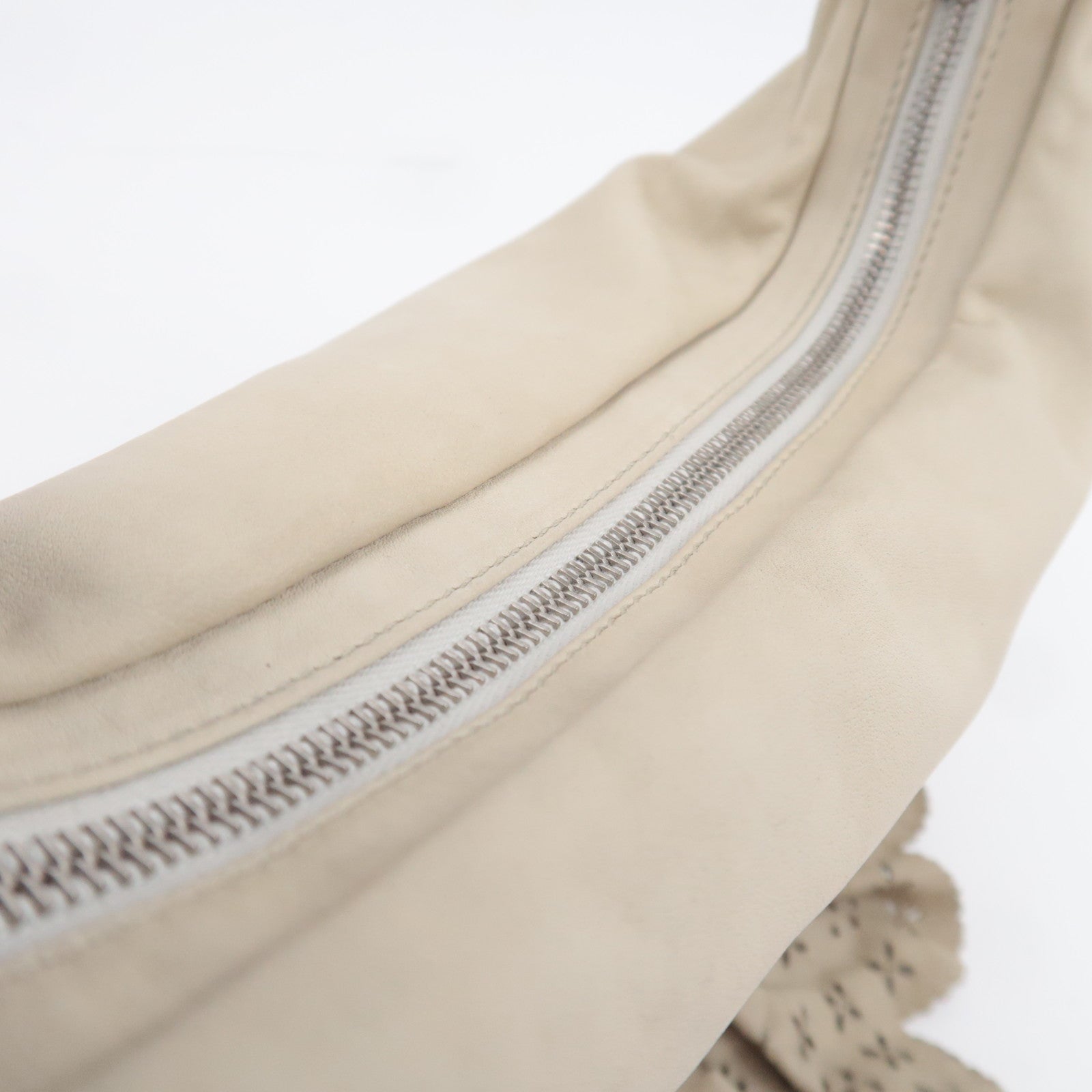 Christian Dior Gypsy Ruffle Hobo Bag Light Gray