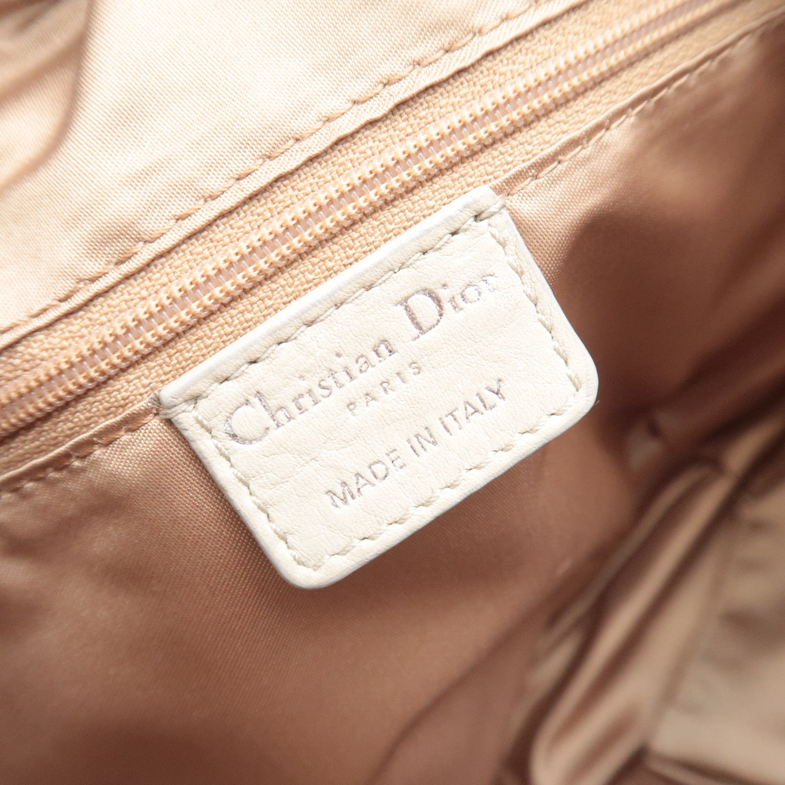 Christian Dior Gypsy Ruffle Hobo Bag Light Gray
