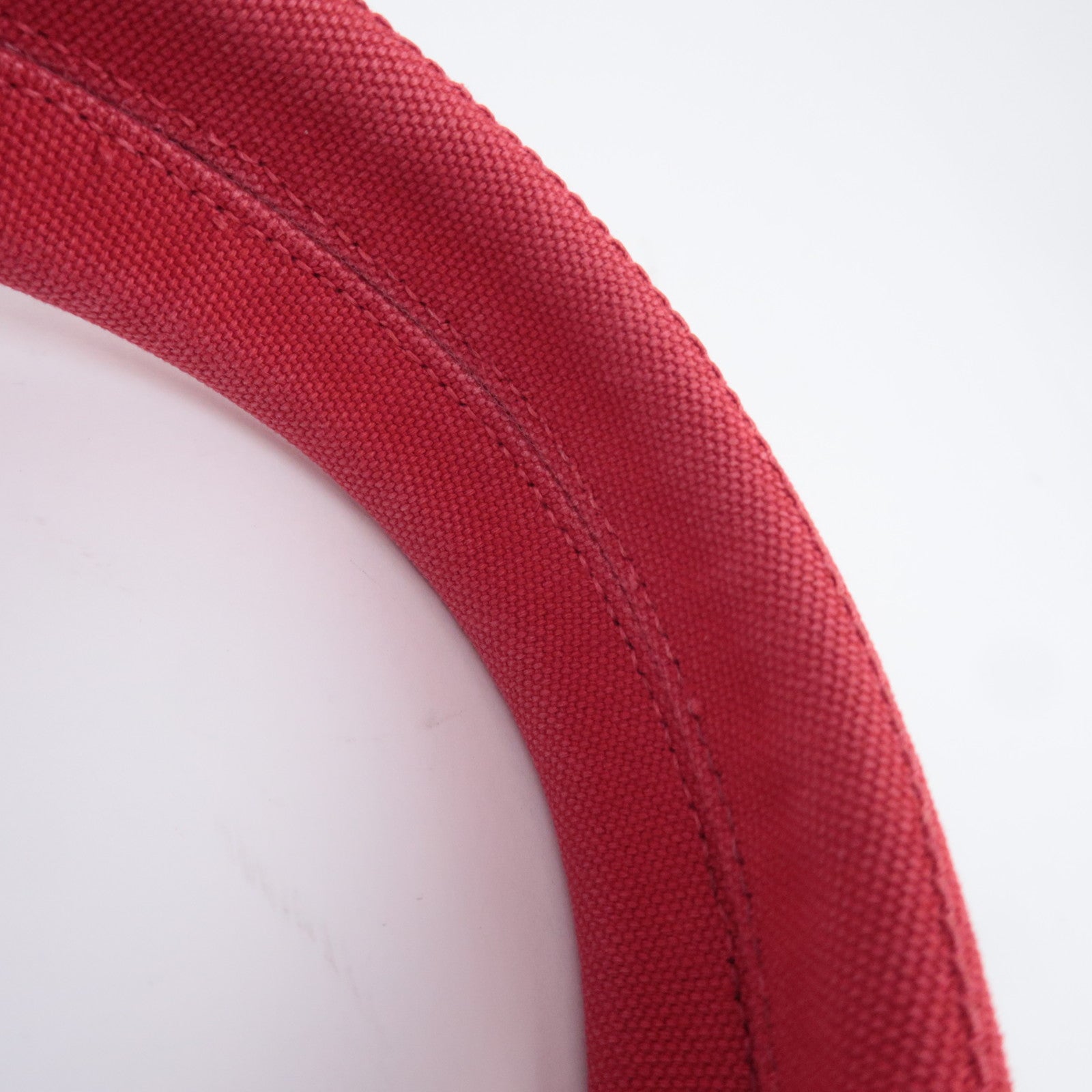 PRADA Canapa 2Way Canvas Tote Bag Red 1BG186