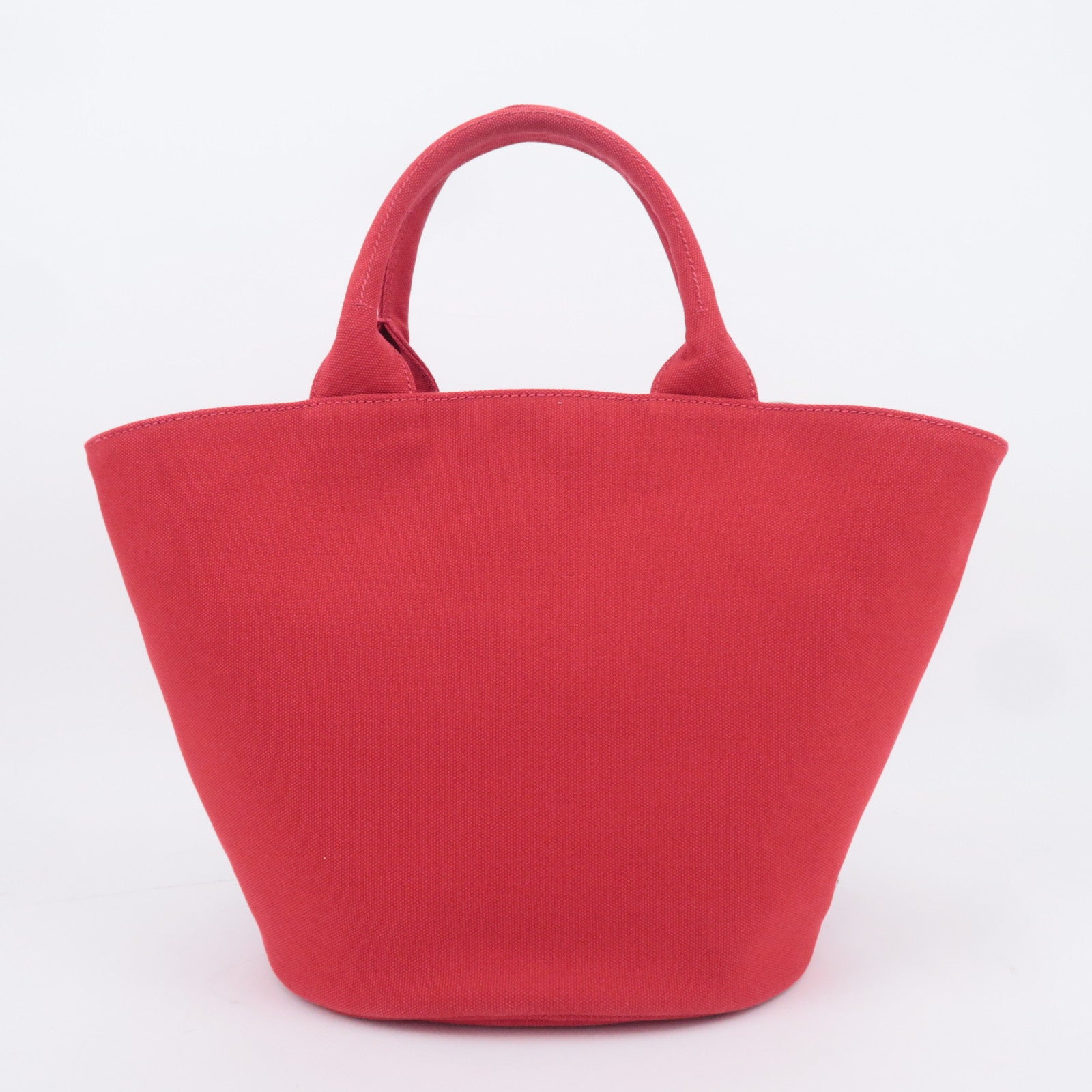PRADA Canapa 2Way Canvas Tote Bag Red 1BG186