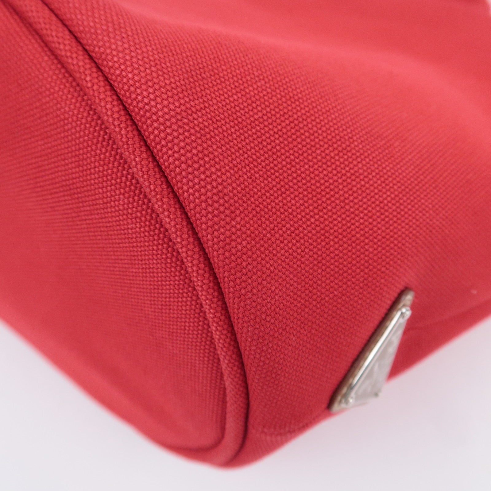 PRADA Canapa 2Way Canvas Tote Bag Red 1BG186