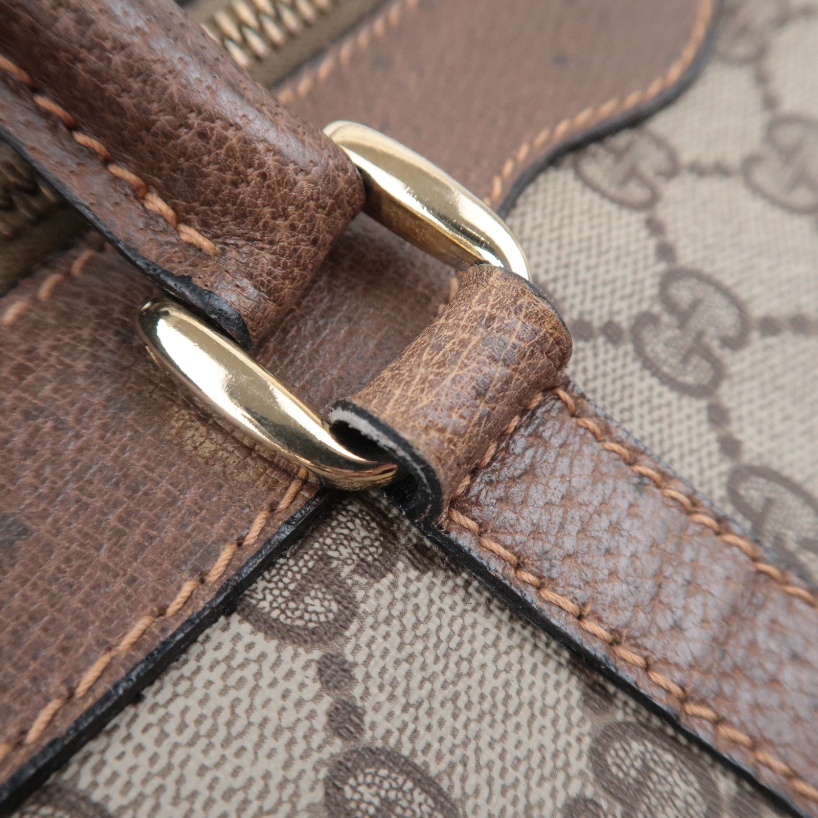 GUCCI Old GUCCI GG Plus Boston Bag Brown 002.98.8