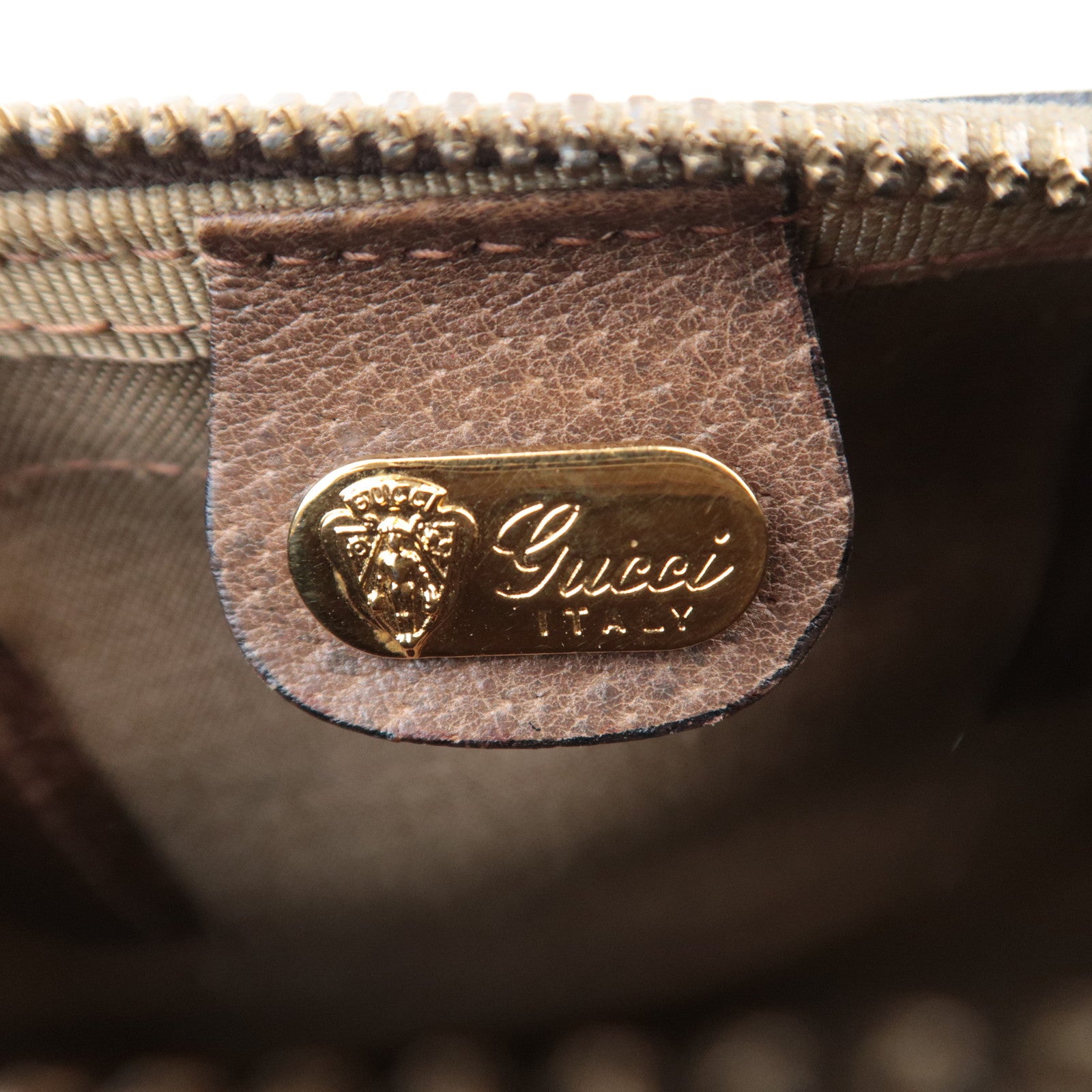 GUCCI Old GUCCI GG Plus Boston Bag Brown 002.98.8