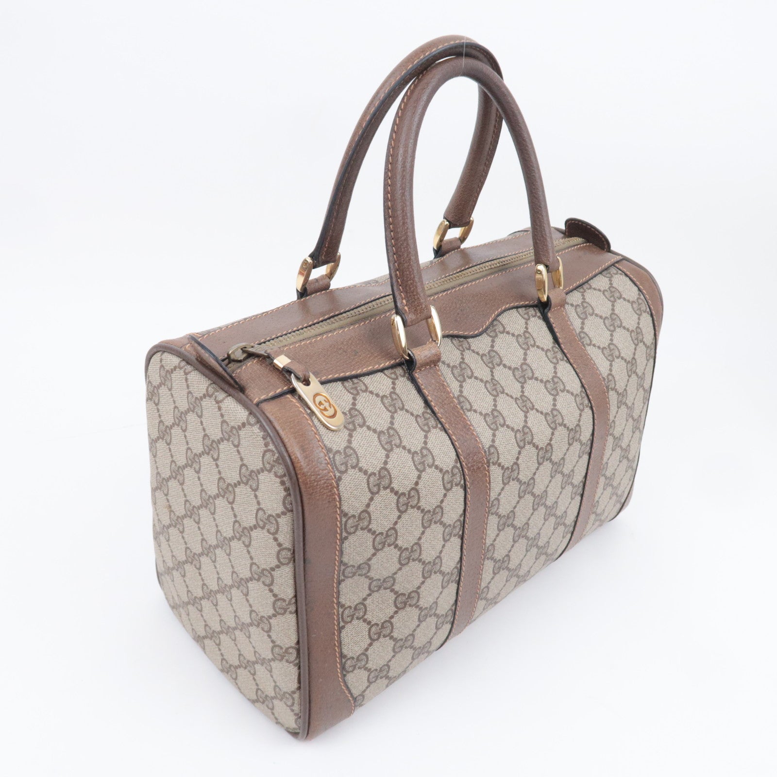 GUCCI Old GUCCI GG Plus Boston Bag Brown 002.98.8