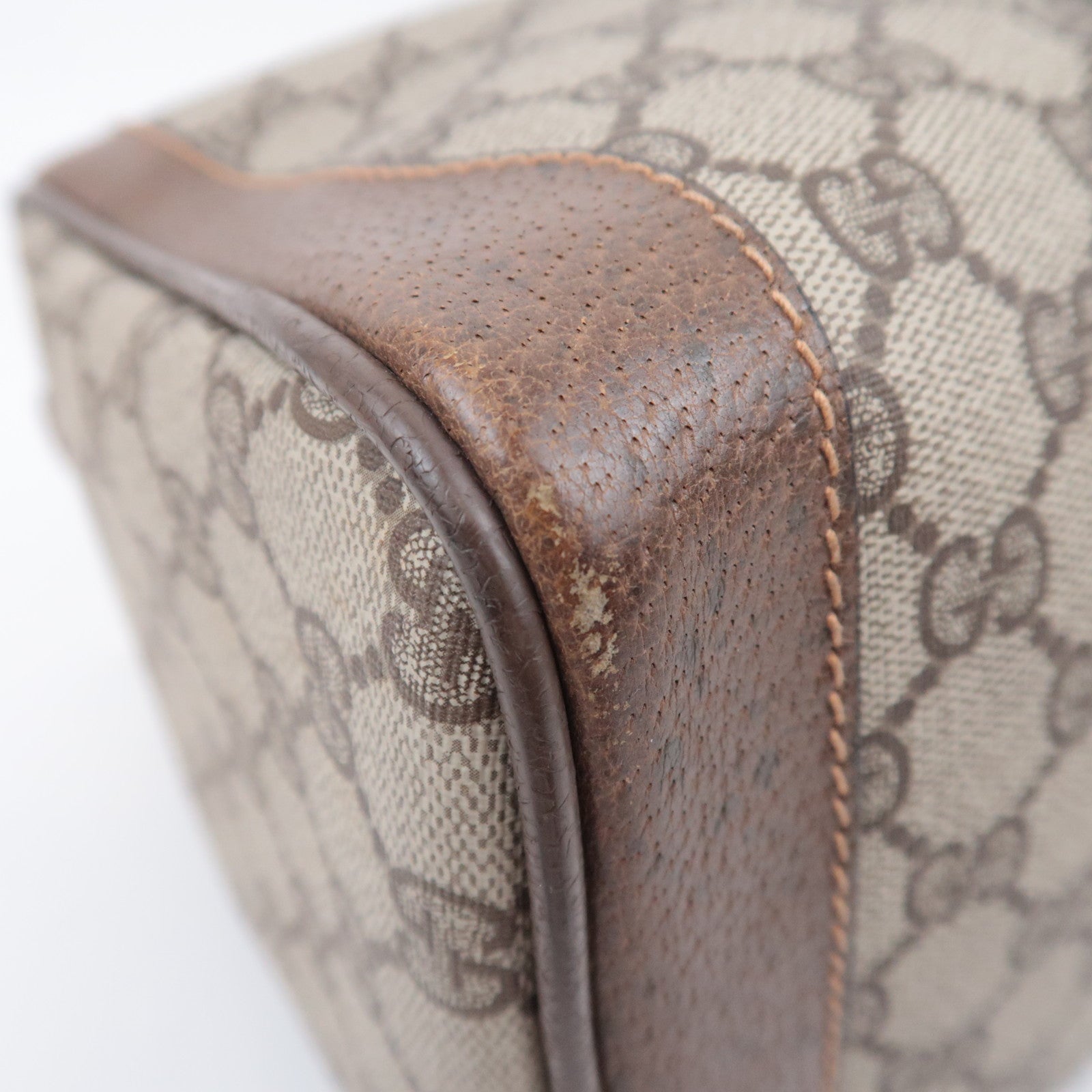 GUCCI Old GUCCI GG Plus Boston Bag Brown 002.98.8