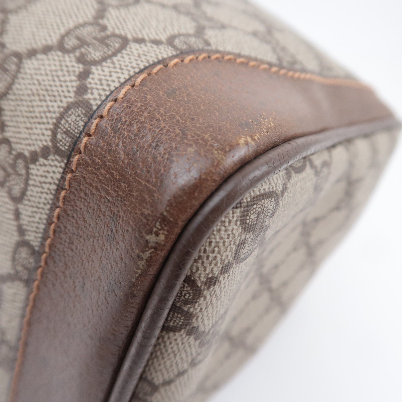 GUCCI Old GUCCI GG Plus Boston Bag Brown 002.98.8