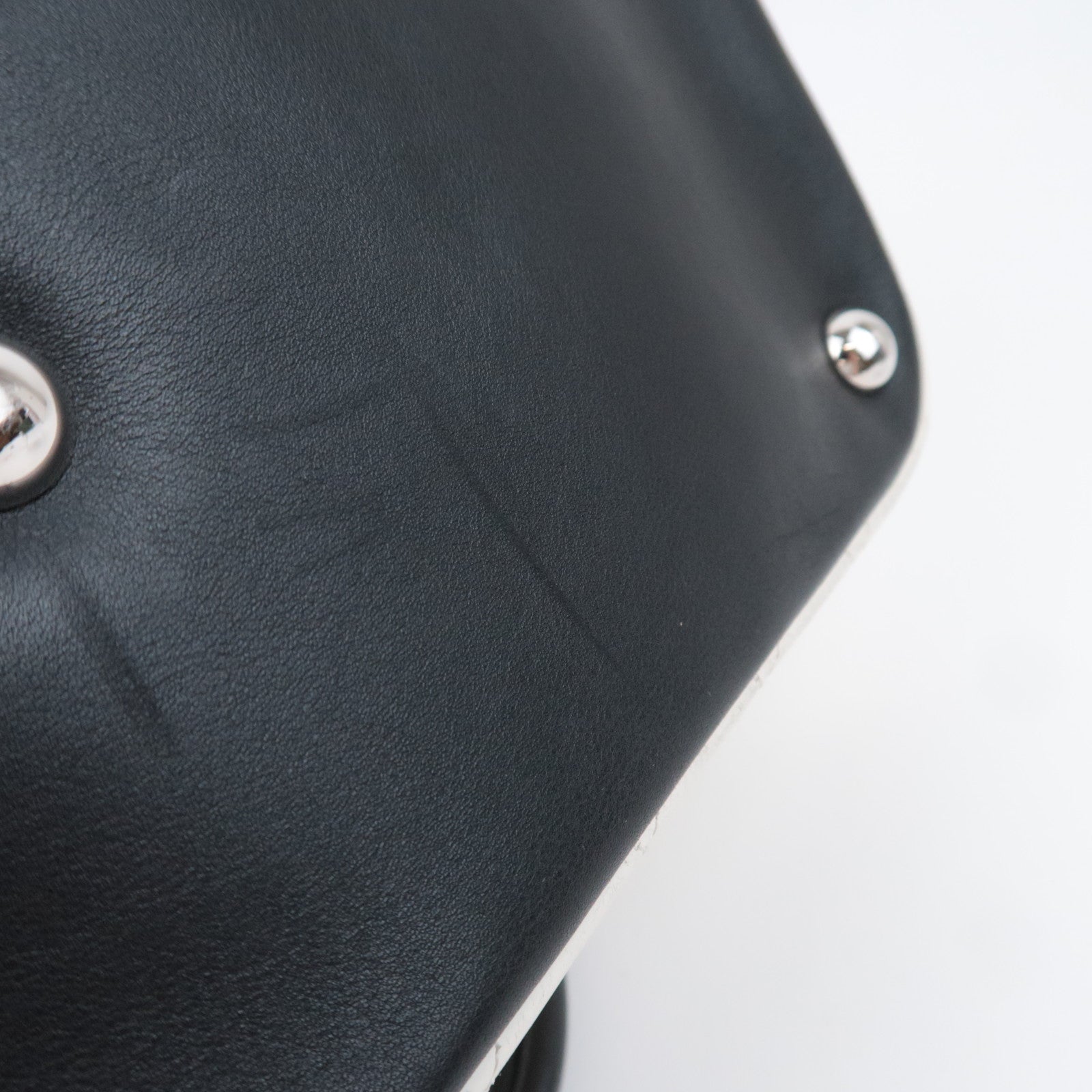 CHANEL Cambon Line Lambskin Tote Bag White Black