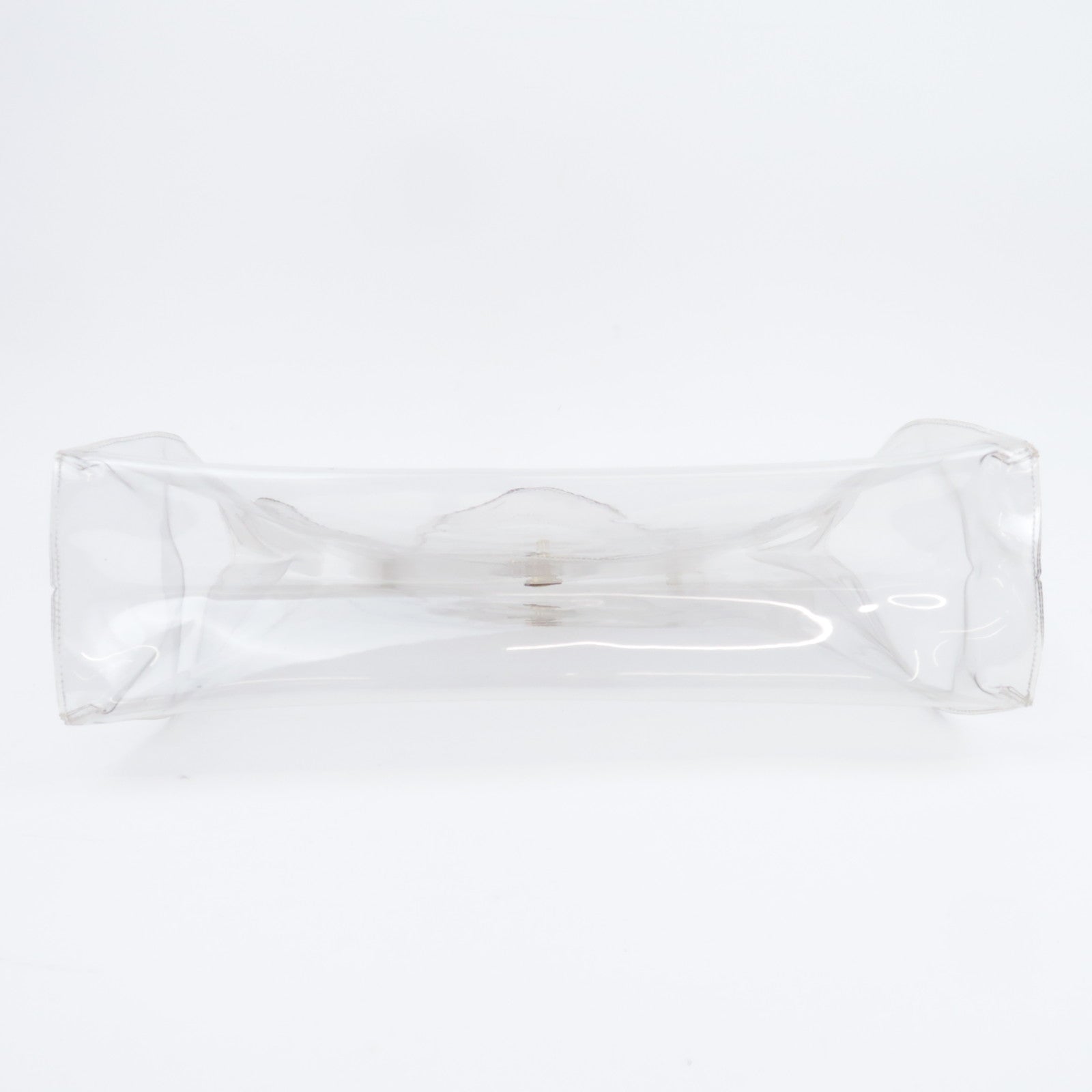 HERMES Vinyl Kelly Clear Handbag