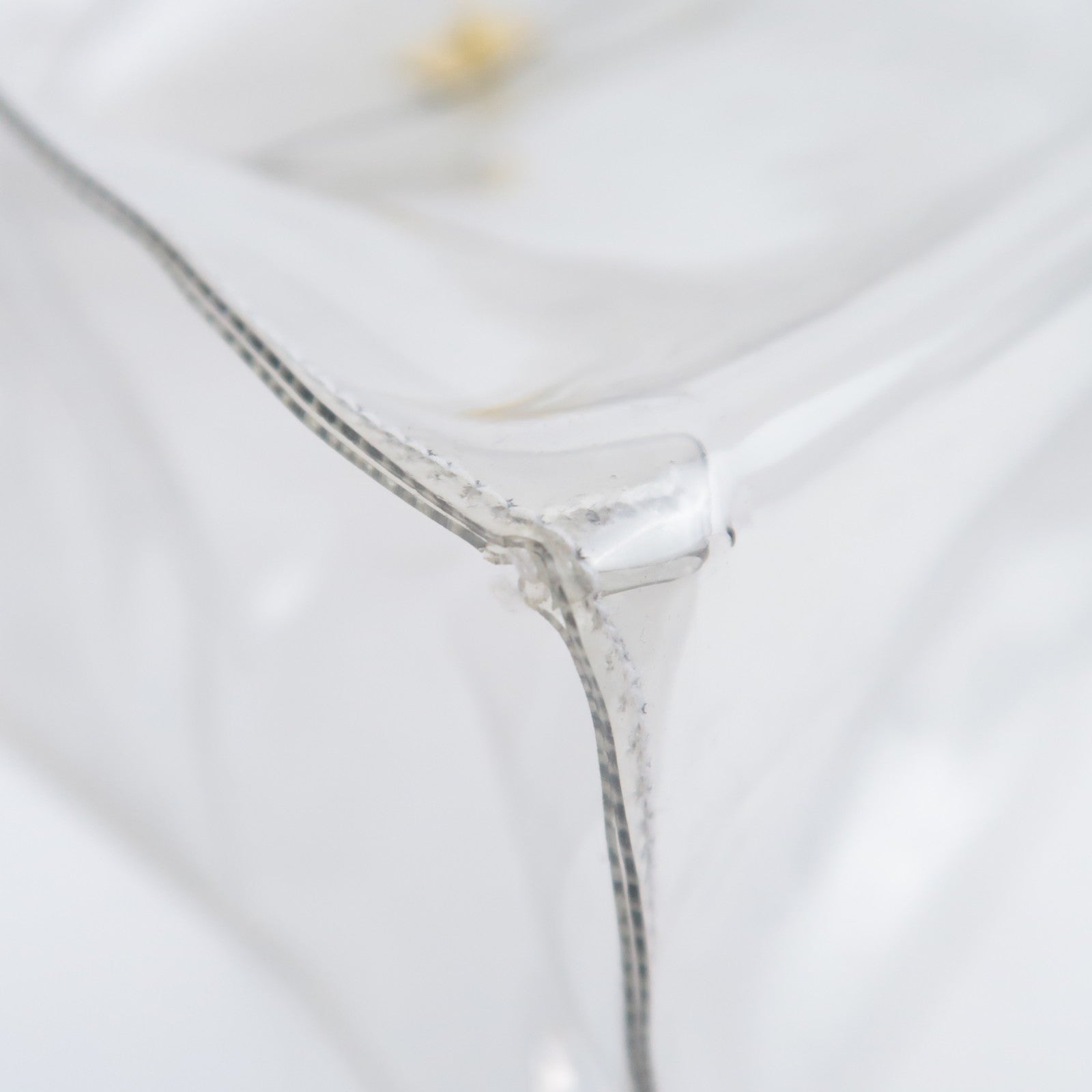 HERMES Vinyl Kelly Clear Handbag