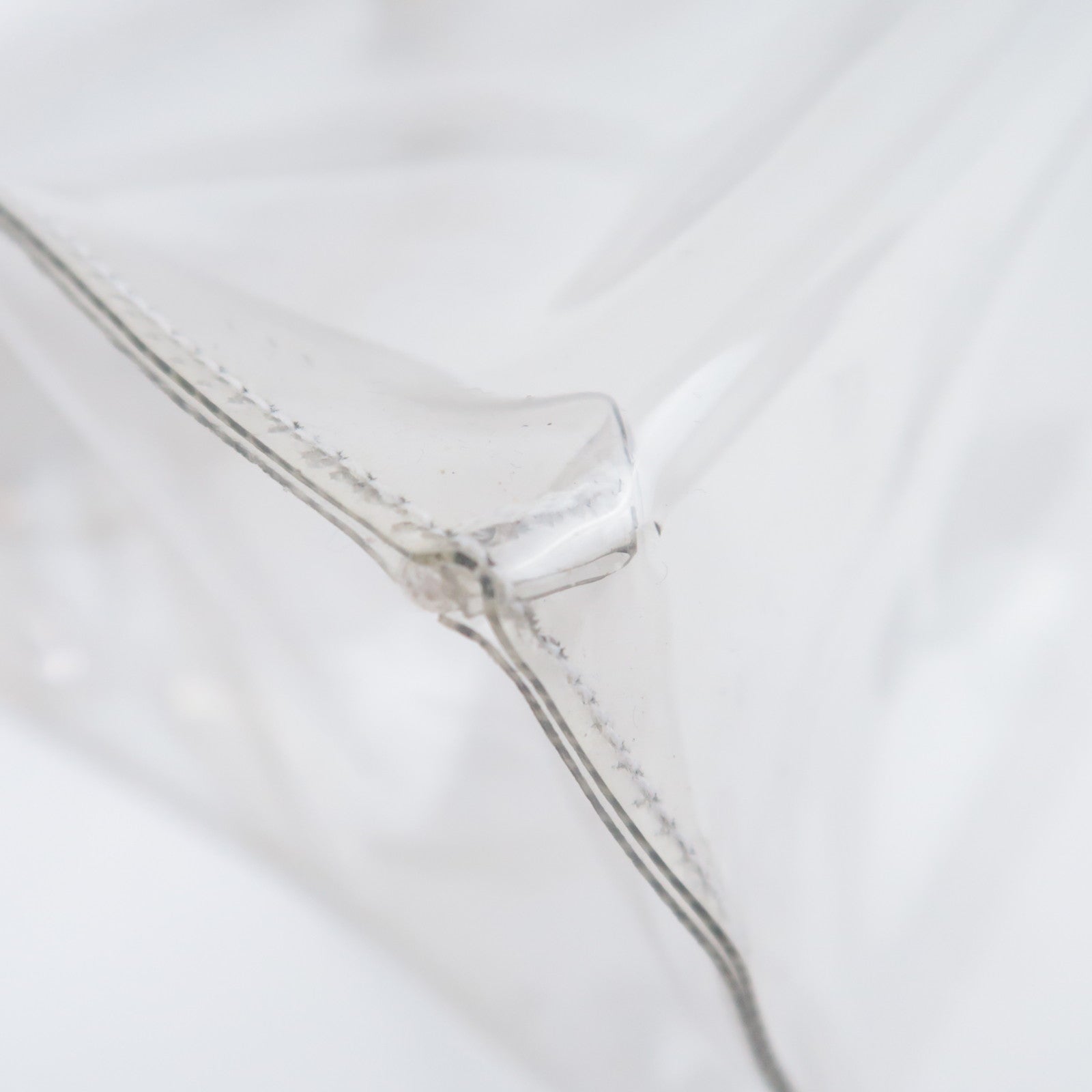 HERMES Vinyl Kelly Clear Handbag