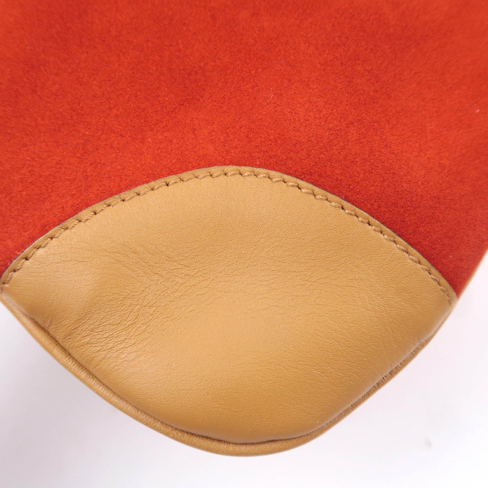 GUCCI Jackie Bamboo Suede Leather Shoulder Bag Orange Brown 001.4096
