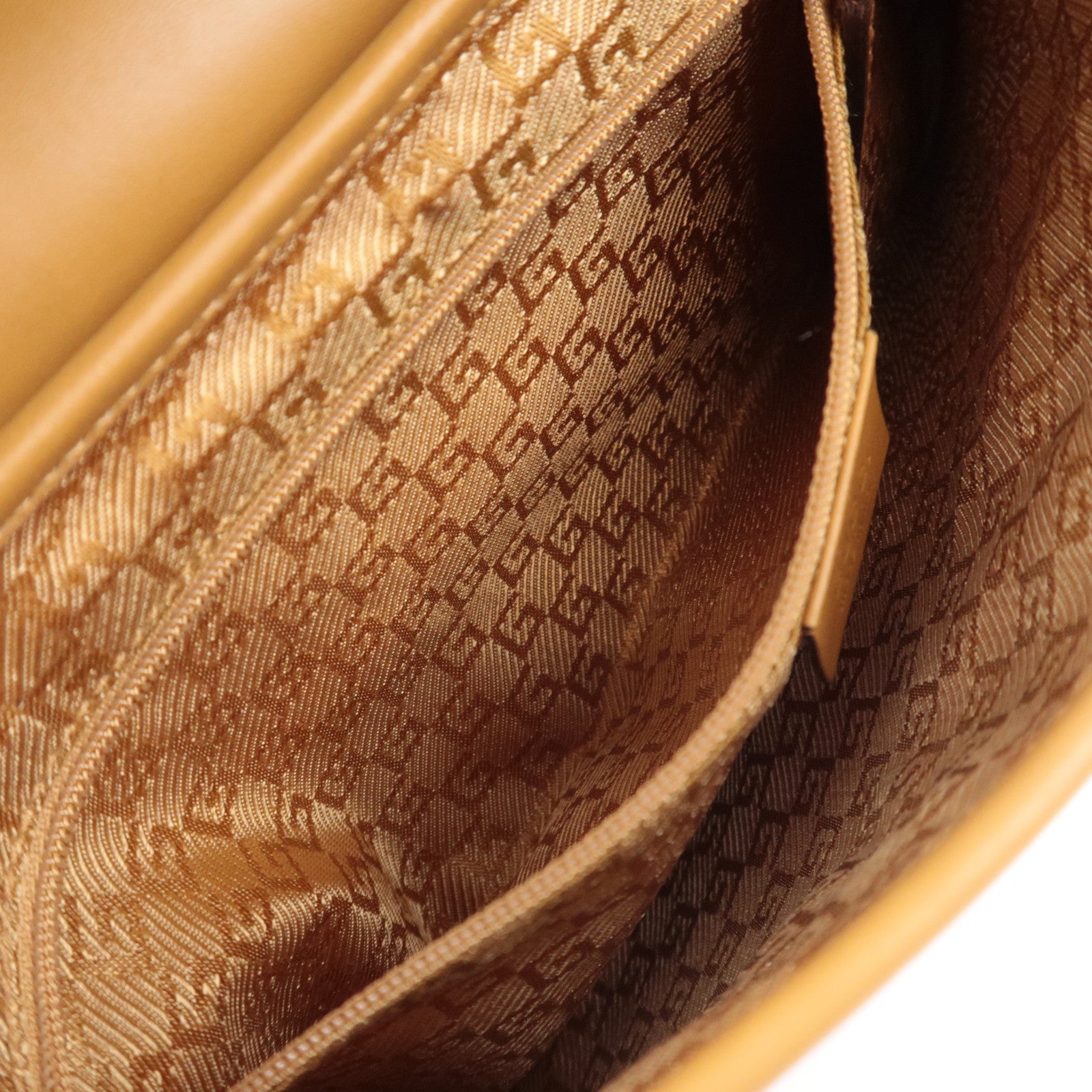 GUCCI Jackie Bamboo Suede Leather Shoulder Bag Orange Brown 001.4096