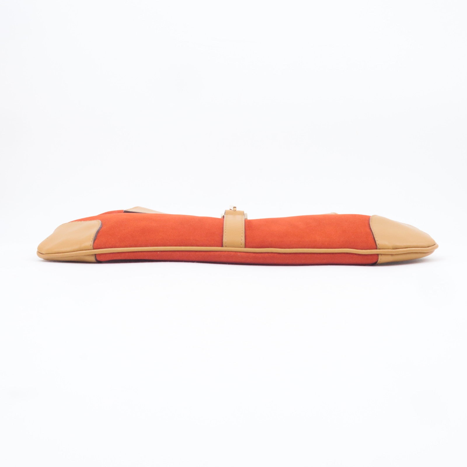 GUCCI Jackie Bamboo Suede Leather Shoulder Bag Orange Brown 001.4096