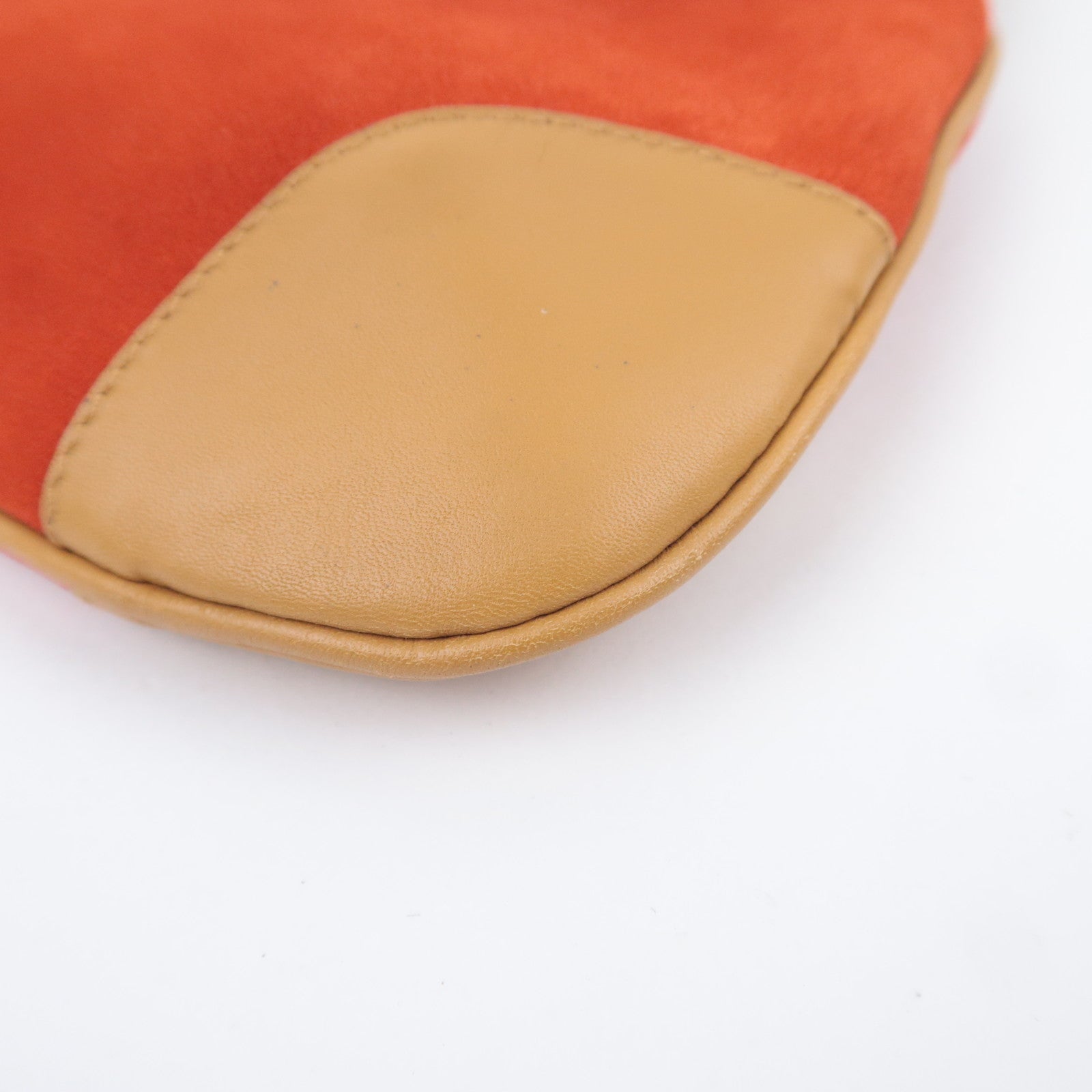 GUCCI Jackie Bamboo Suede Leather Shoulder Bag Orange Brown 001.4096