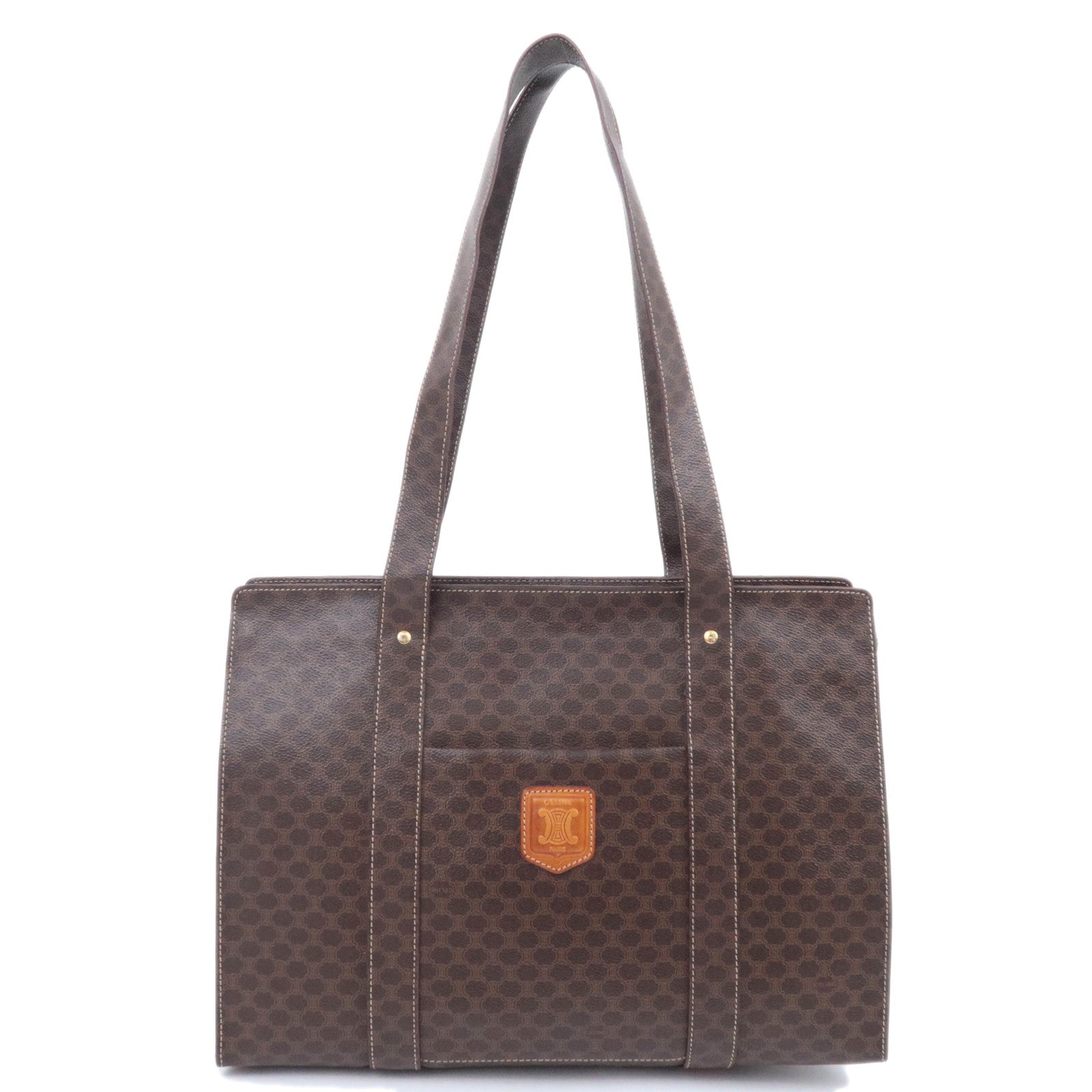 CELINE Macadam PVC Tote Bag Brown90683