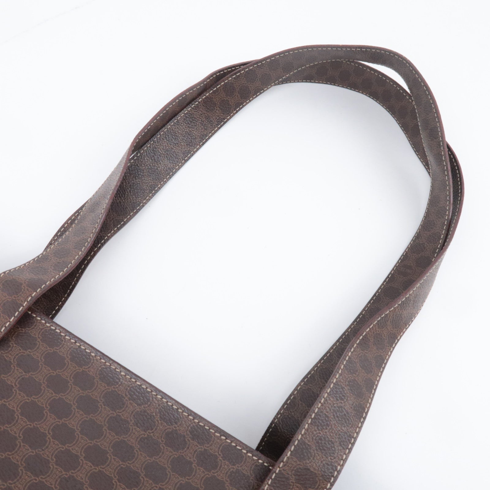 CELINE Macadam PVC Tote Bag Brown