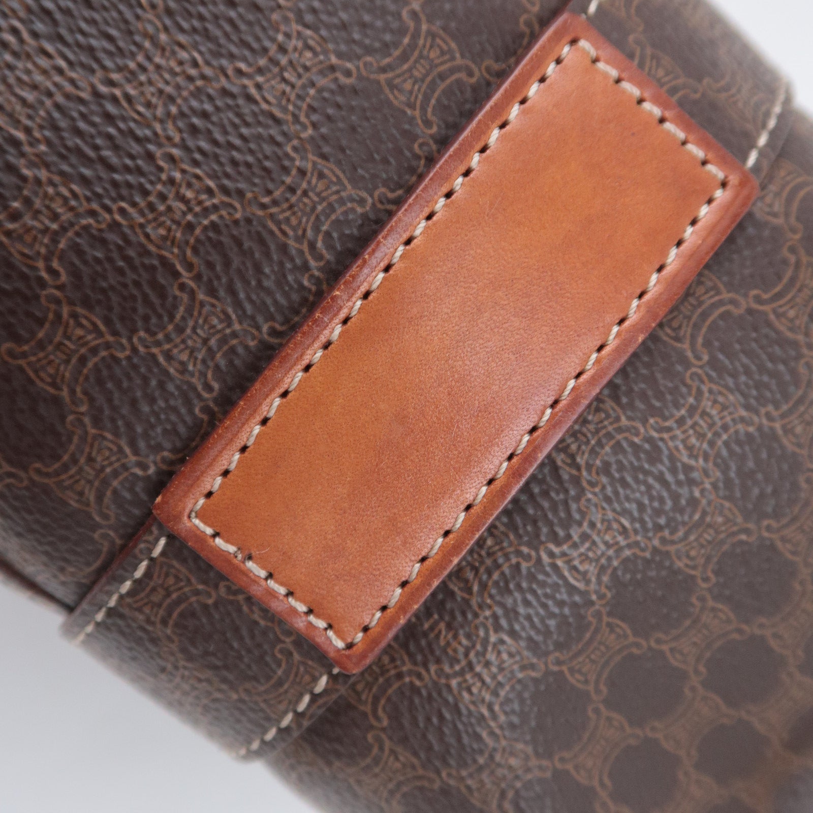 CELINE Macadam PVC Tote Bag Brown