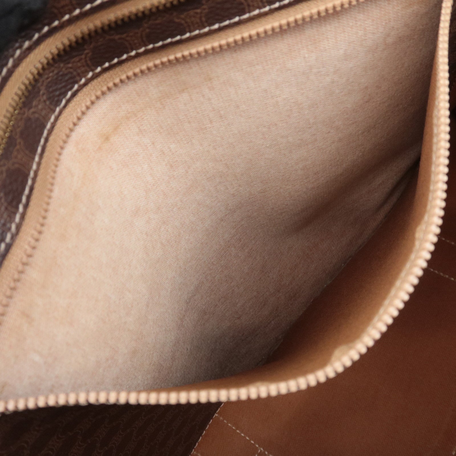 CELINE Macadam PVC Tote Bag Brown