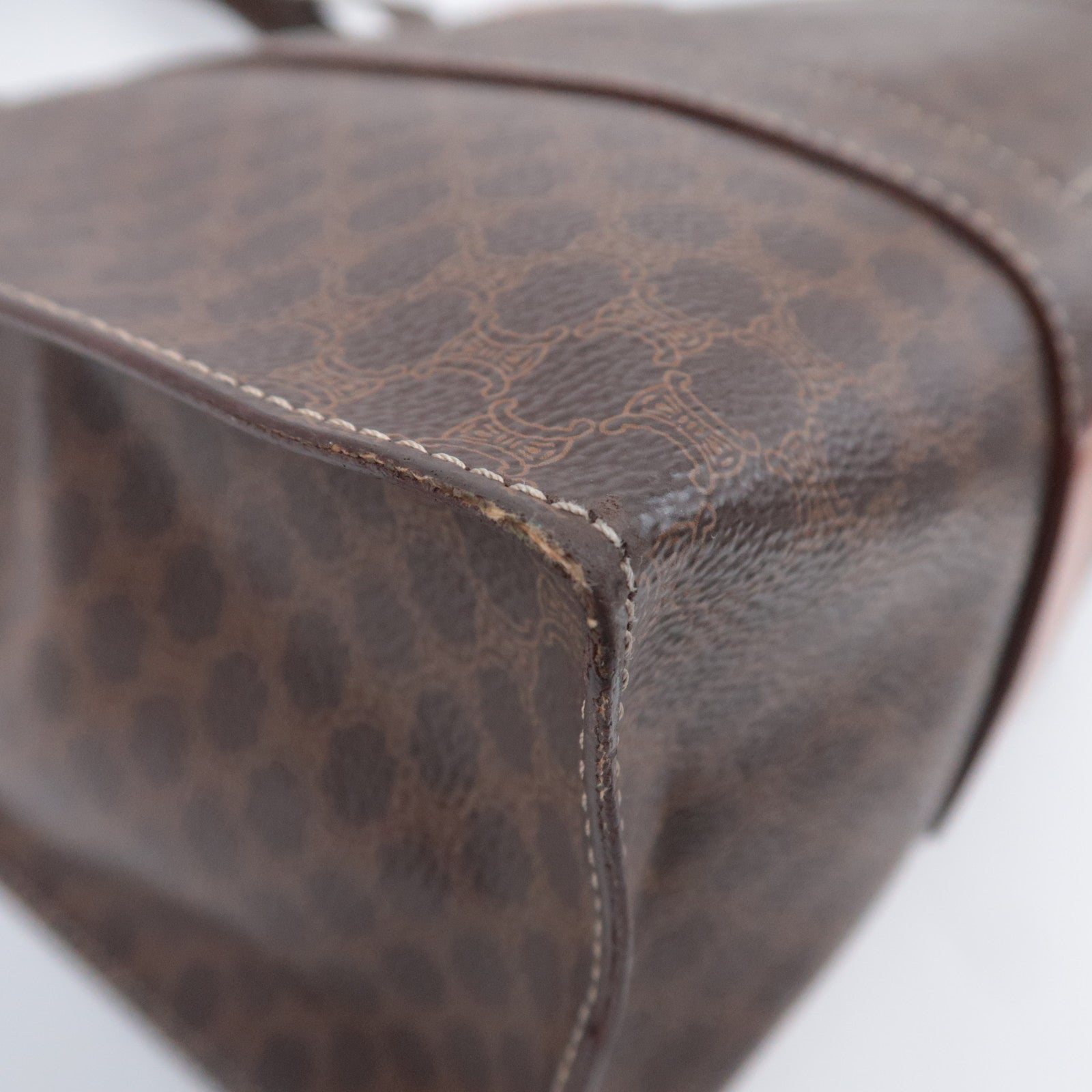CELINE Macadam PVC Tote Bag Brown