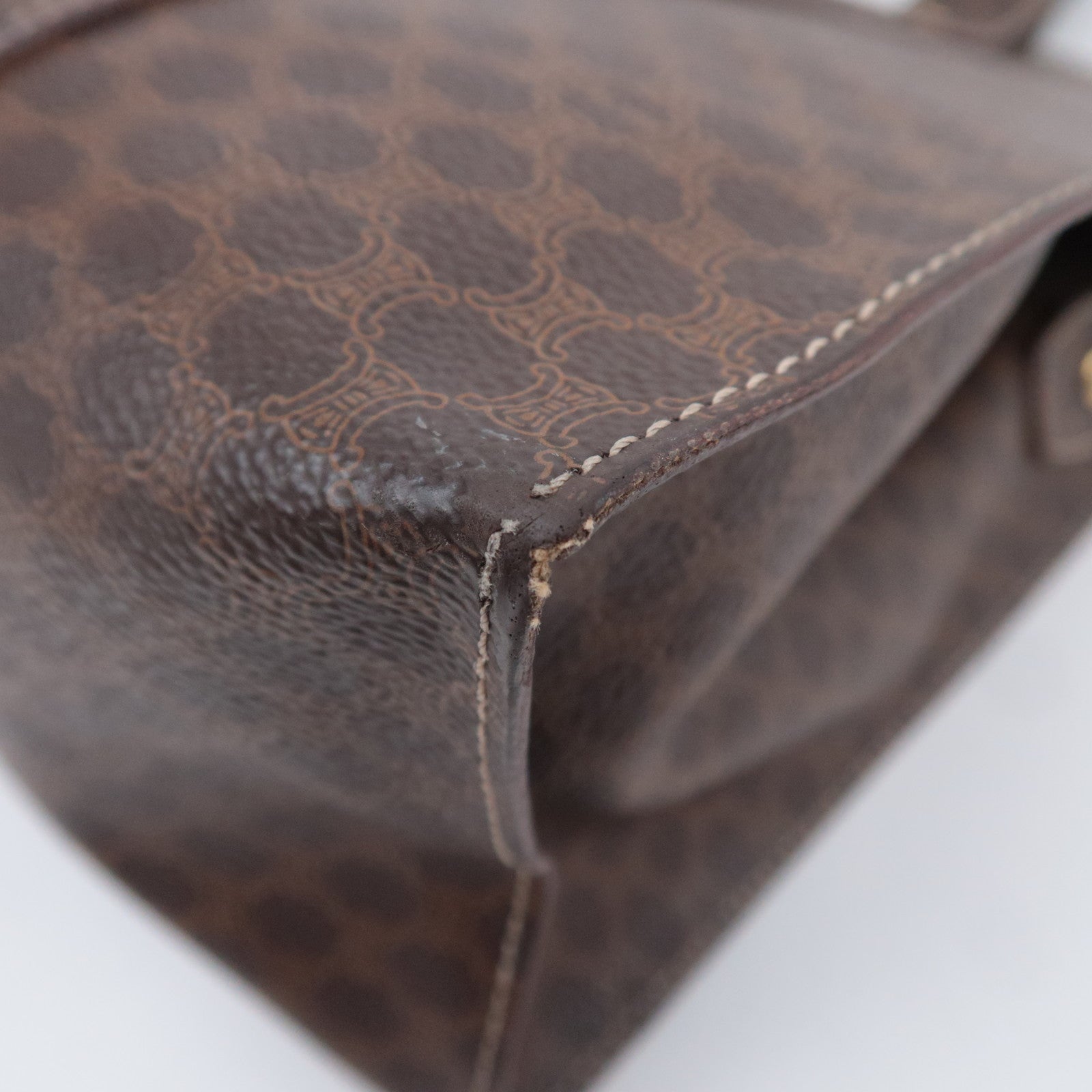 CELINE Macadam PVC Tote Bag Brown