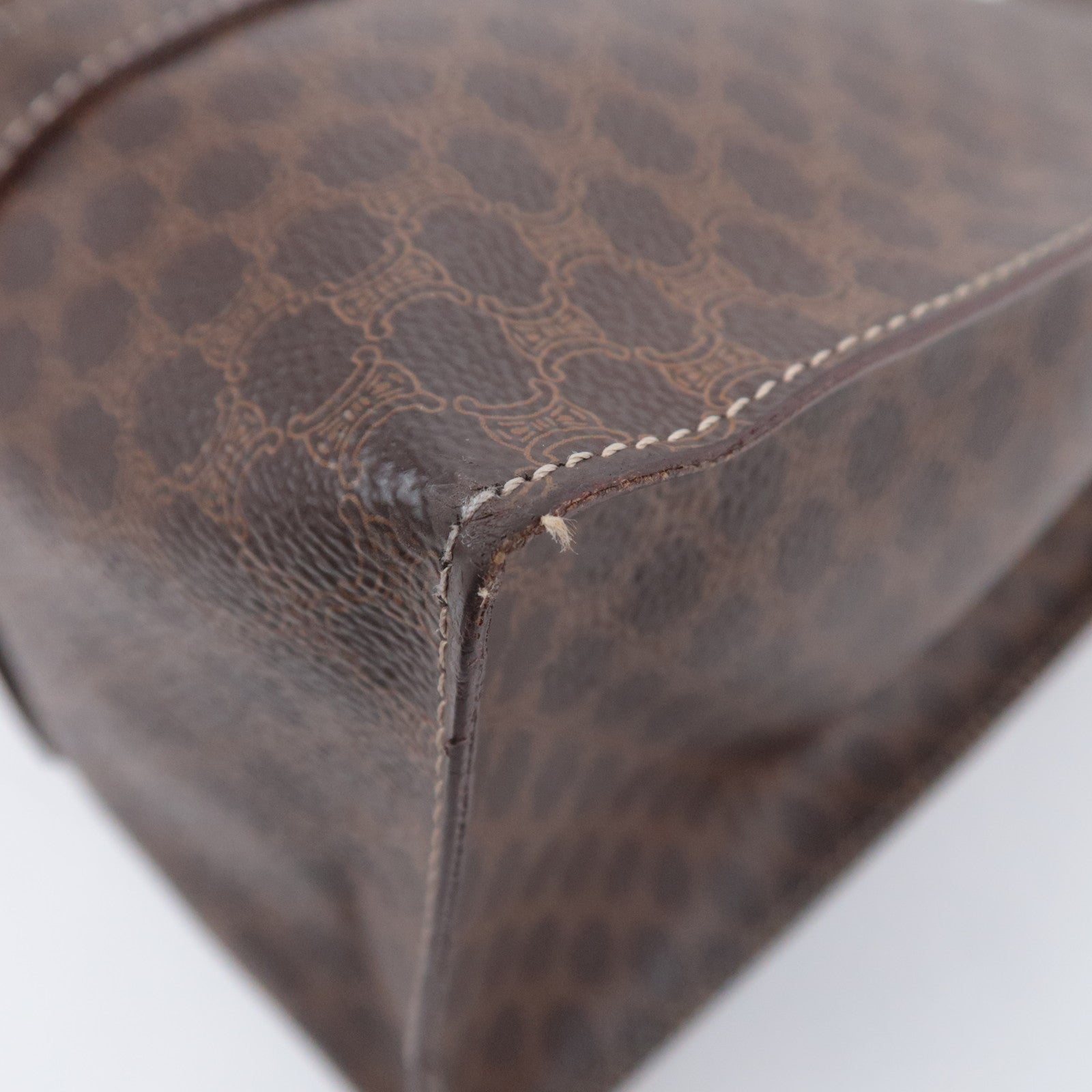 CELINE Macadam PVC Tote Bag Brown