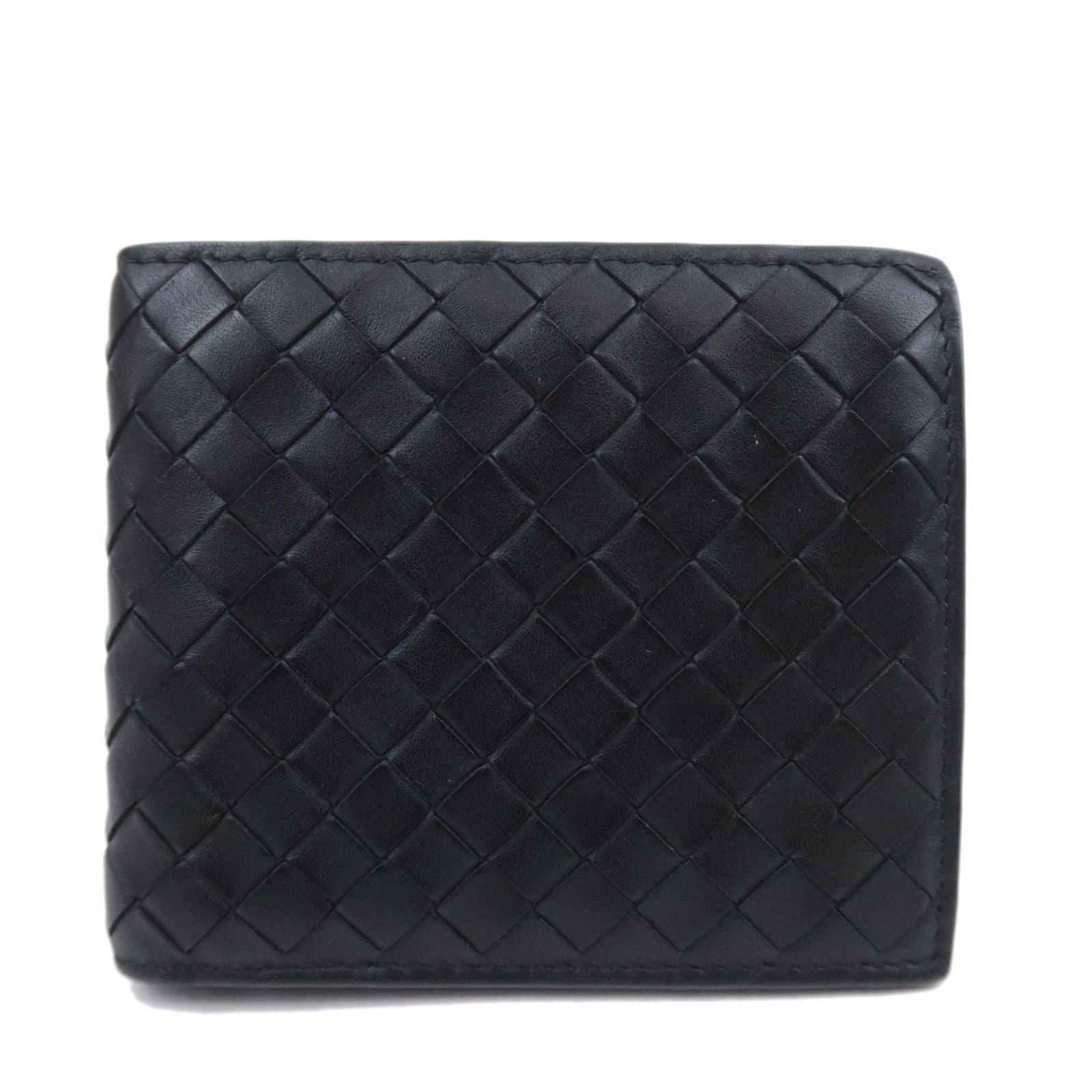 BOTTEGA VENETA Intrecciato Leather Wallet Black90719