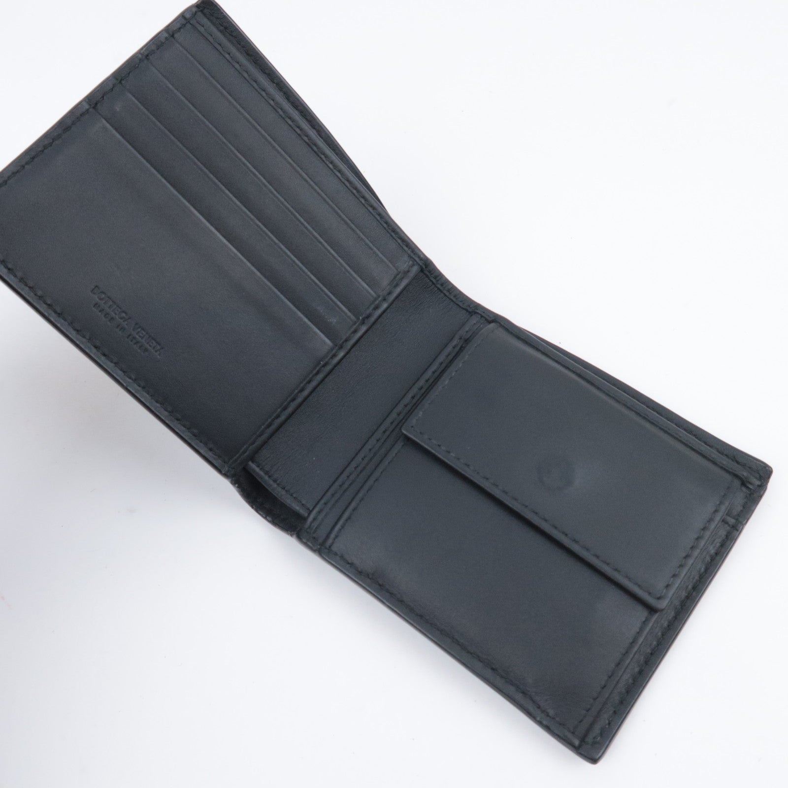BOTTEGA VENETA Intrecciato Leather Wallet Black