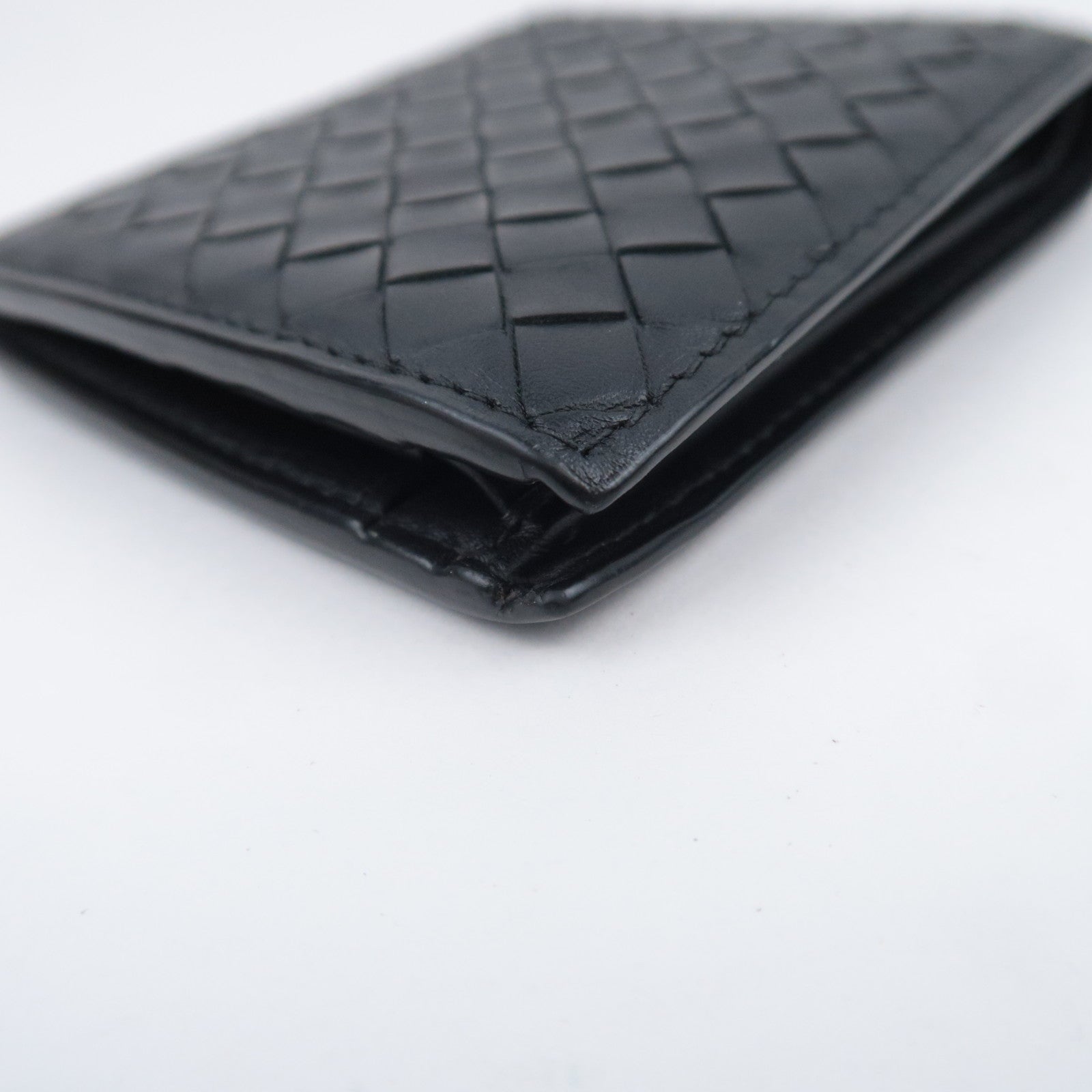 BOTTEGA VENETA Intrecciato Leather Wallet Black