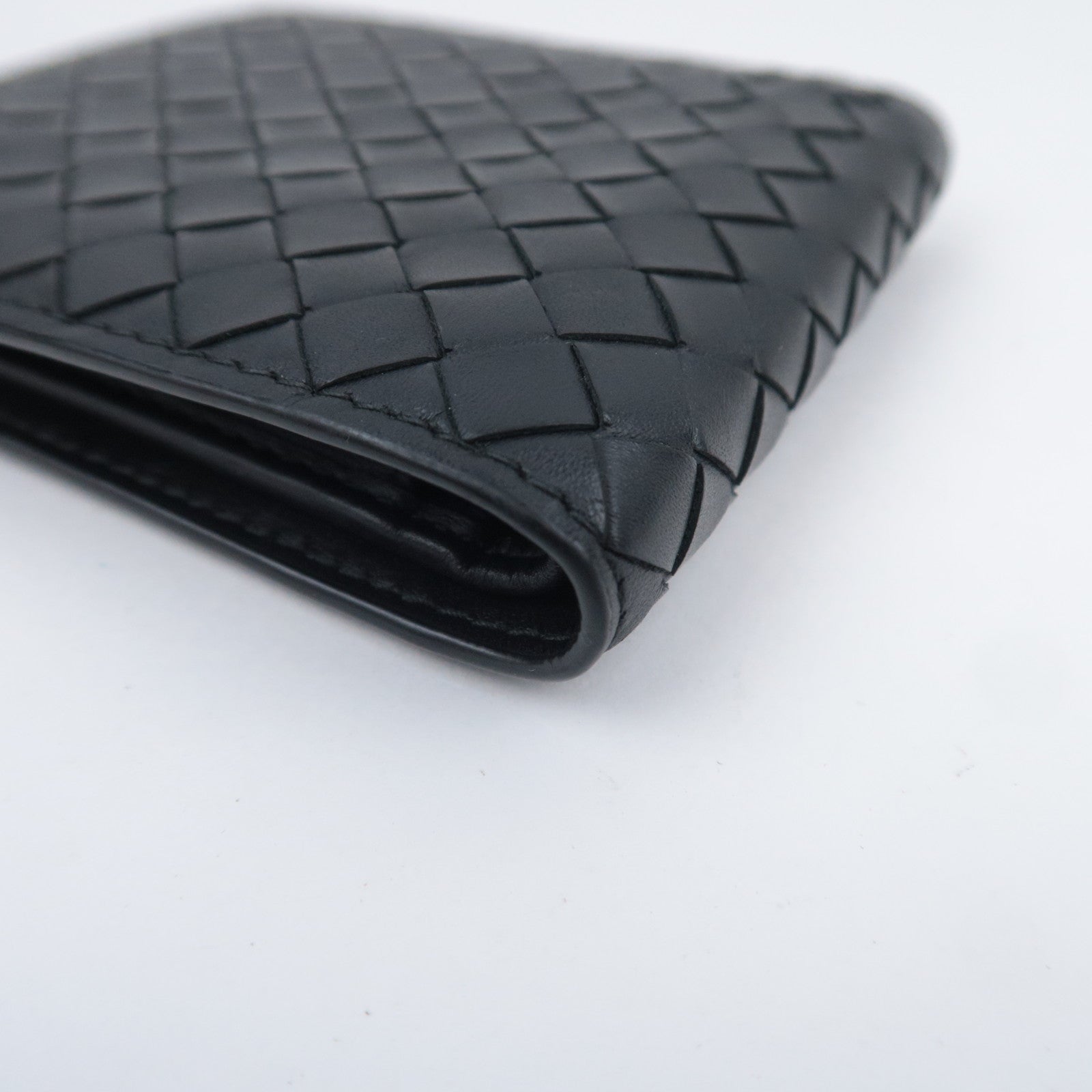 BOTTEGA VENETA Intrecciato Leather Wallet Black