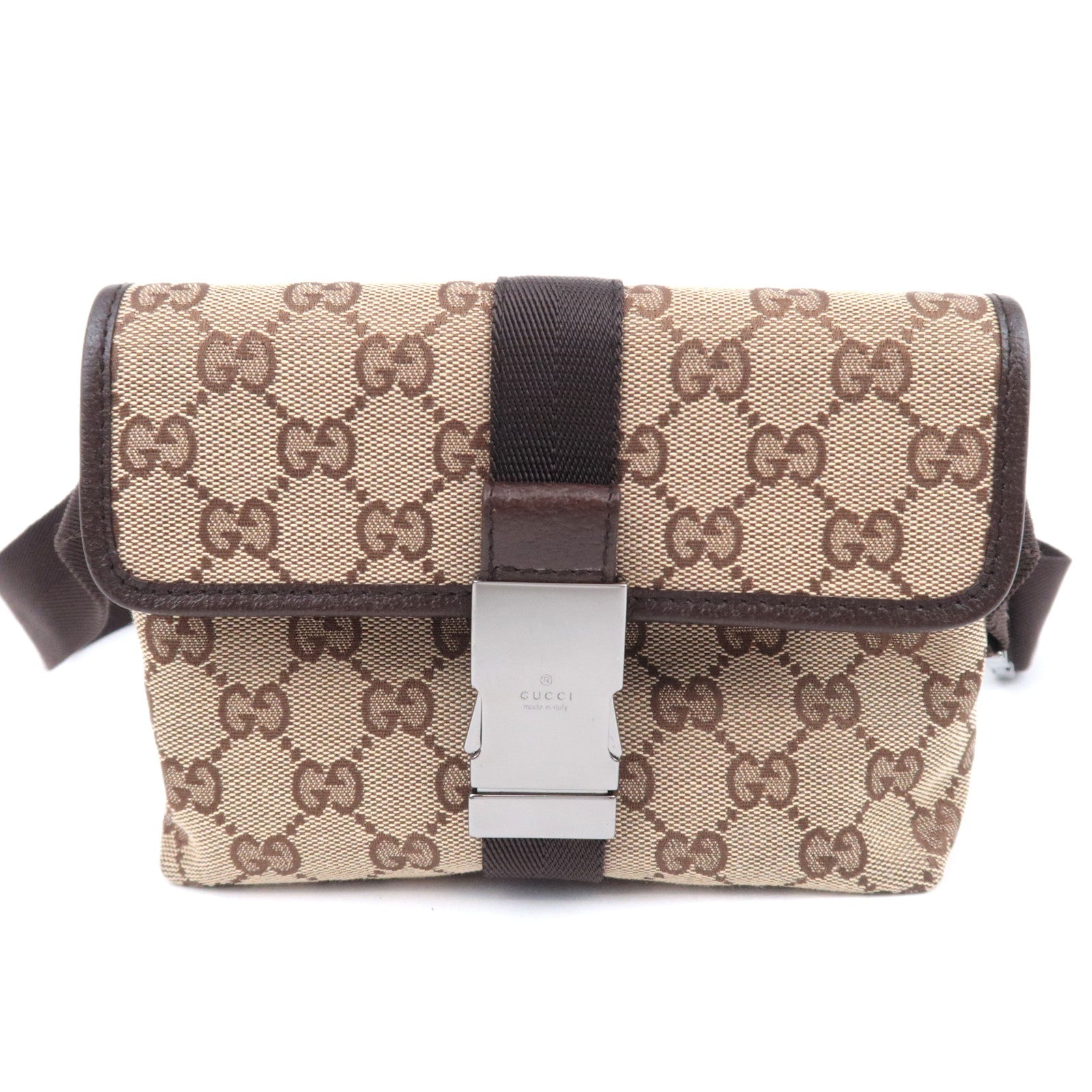 GUCCI GG Canvas Waist Bag Body Bag Beige 13123690724