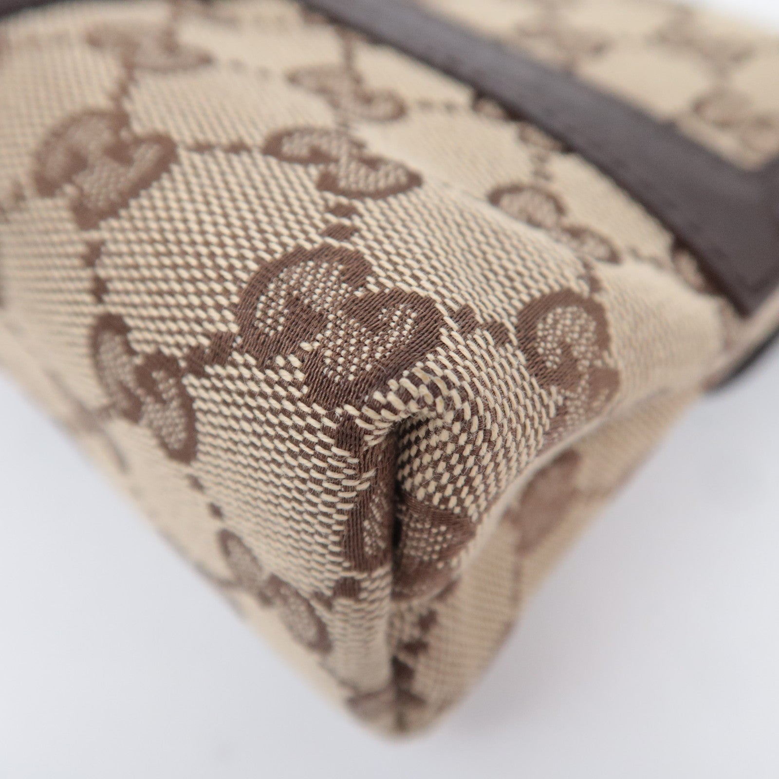 GUCCI GG Canvas Waist Bag Body Bag Beige 131236