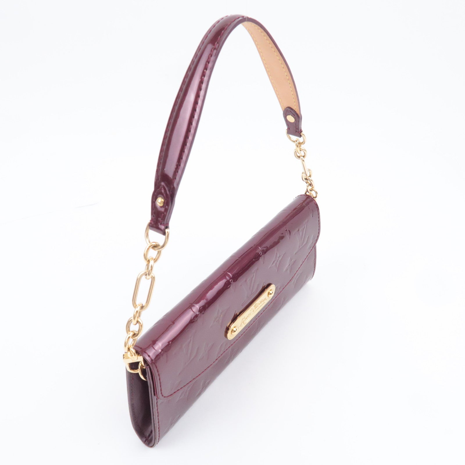 Louis Vuitton Monogram Vernis Sunset Boulevard Shoulder Bag Rouge Fauviste M91679