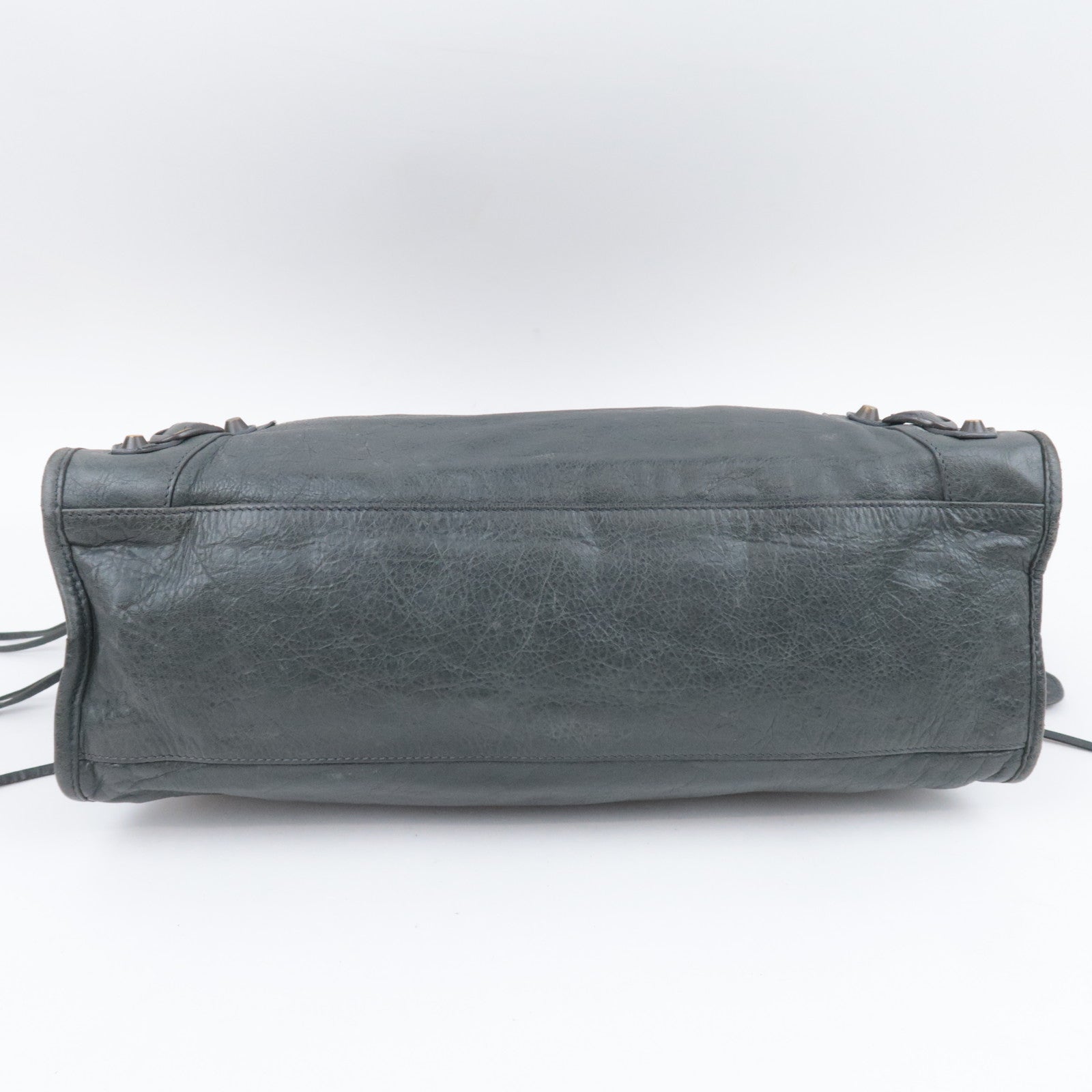 BALENCIAGA The City 2Way Leather Shoulder Bag Dark Green 115748