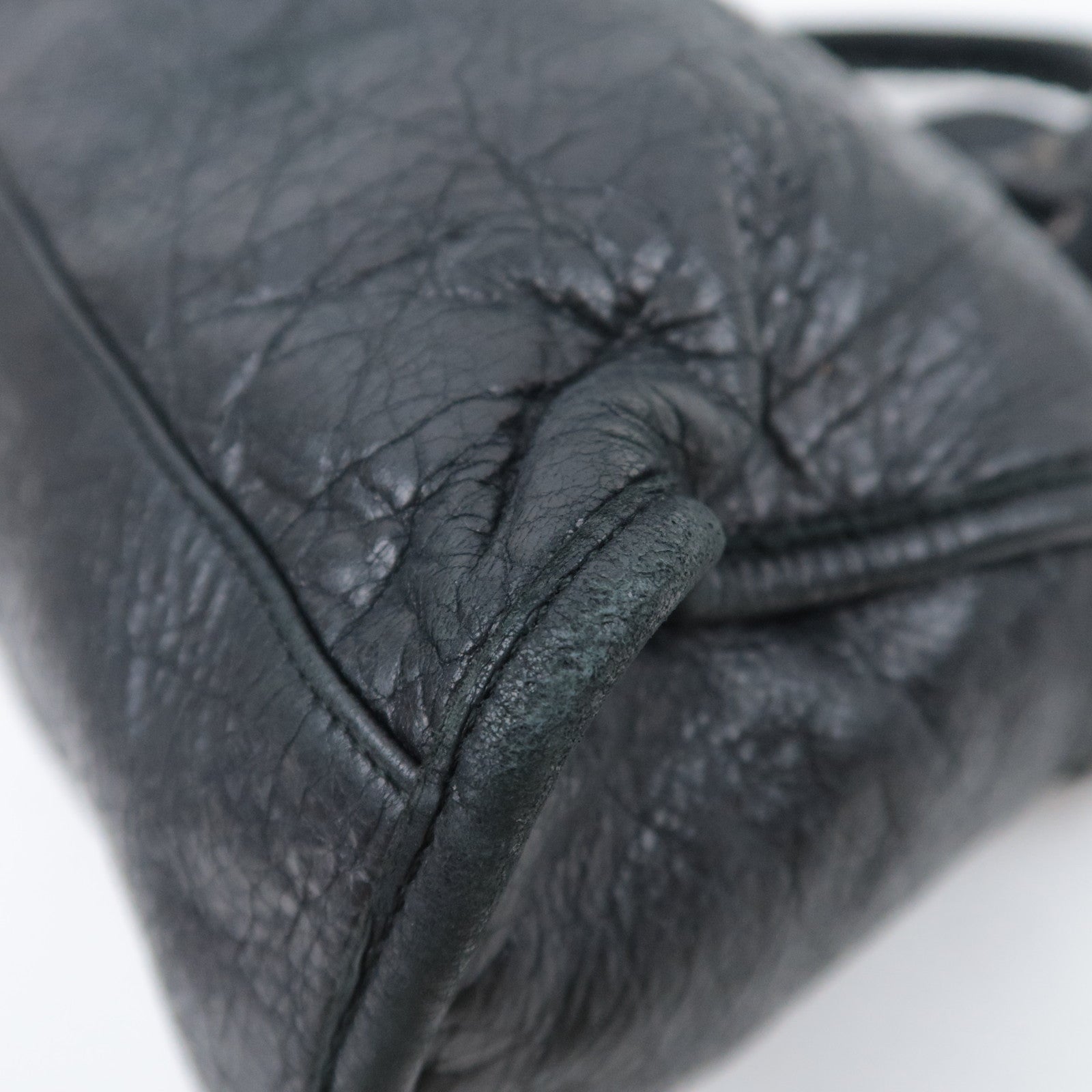 BALENCIAGA The City 2Way Leather Shoulder Bag Black 115748