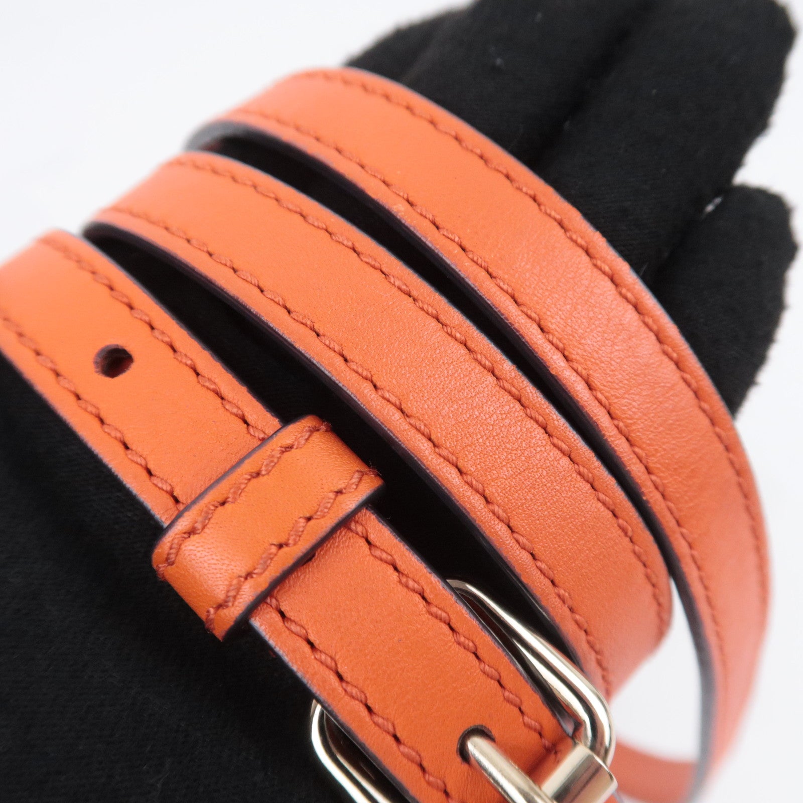GUCCI Microguccissima 2Way Leather Handbag Orange 510289