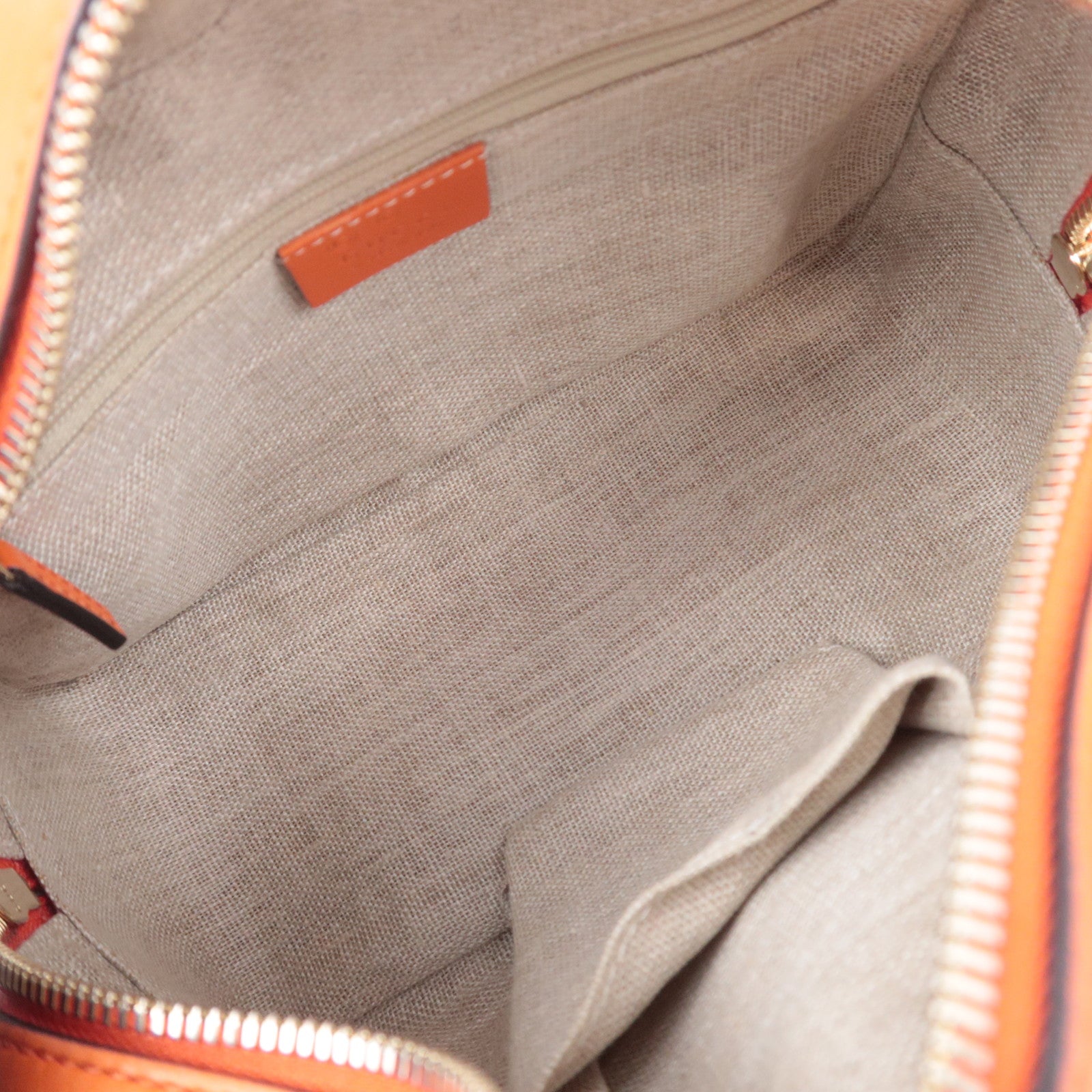 GUCCI Microguccissima 2Way Leather Handbag Orange 510289