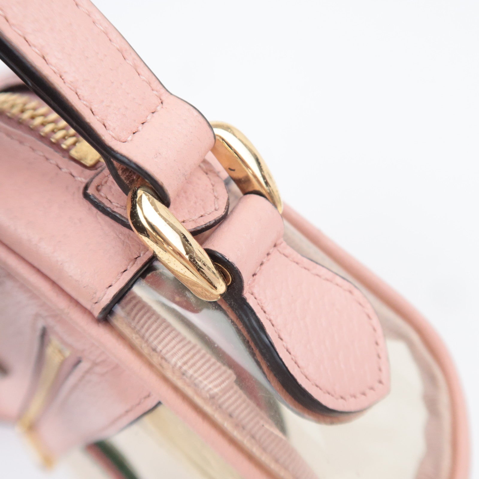 GUCCI Ophidia Clear Shoulder Bag Pink 517351