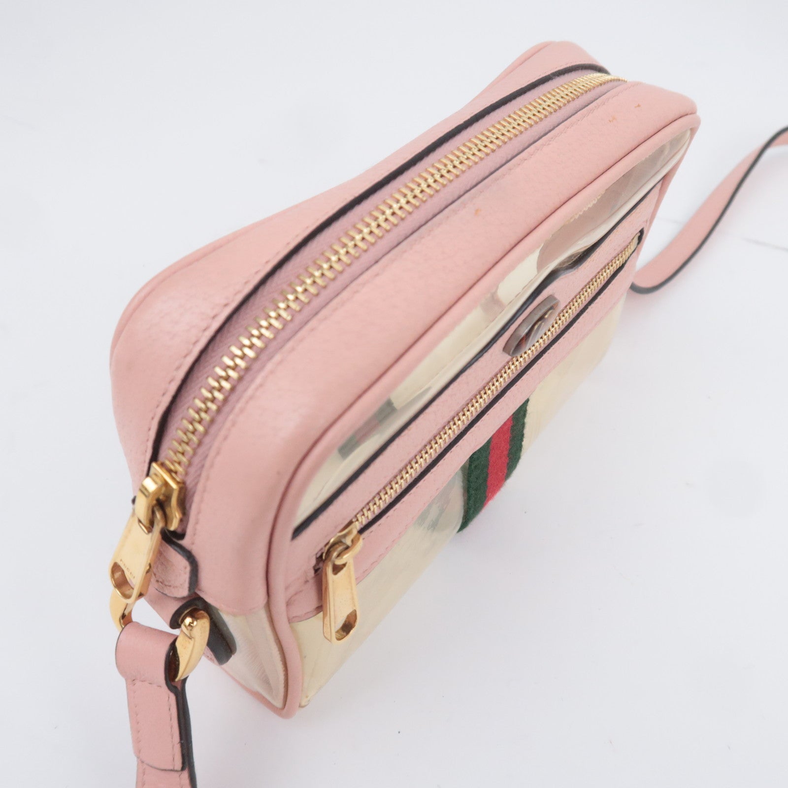 GUCCI Ophidia Clear Shoulder Bag Pink 517351