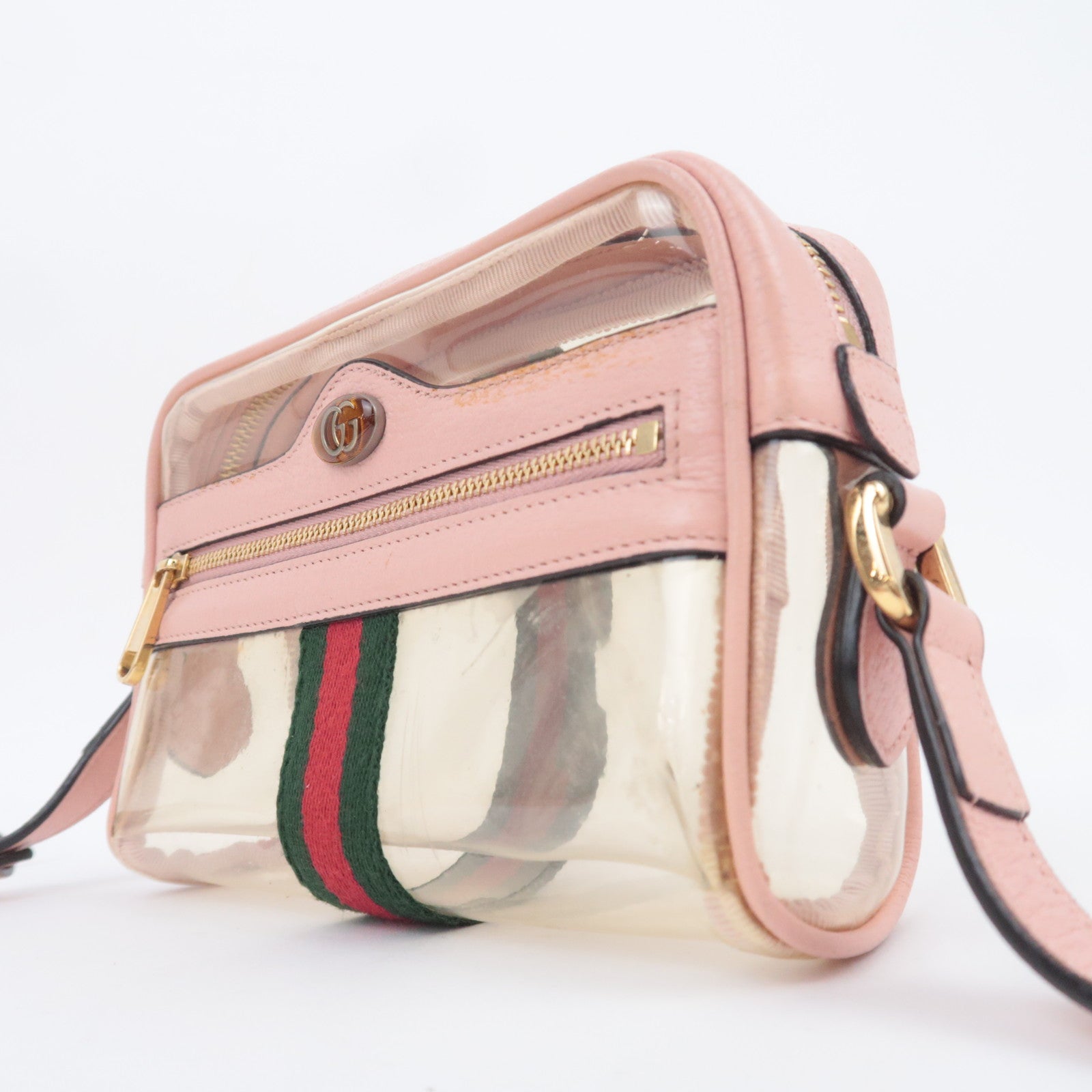GUCCI Ophidia Clear Shoulder Bag Pink 517351