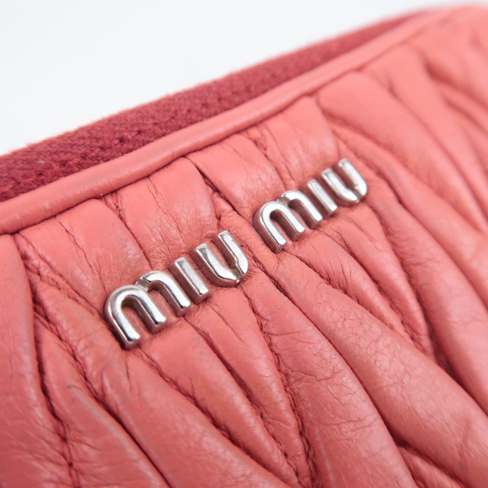 MIU MIU Matelasse Leather Small Handbag Pink